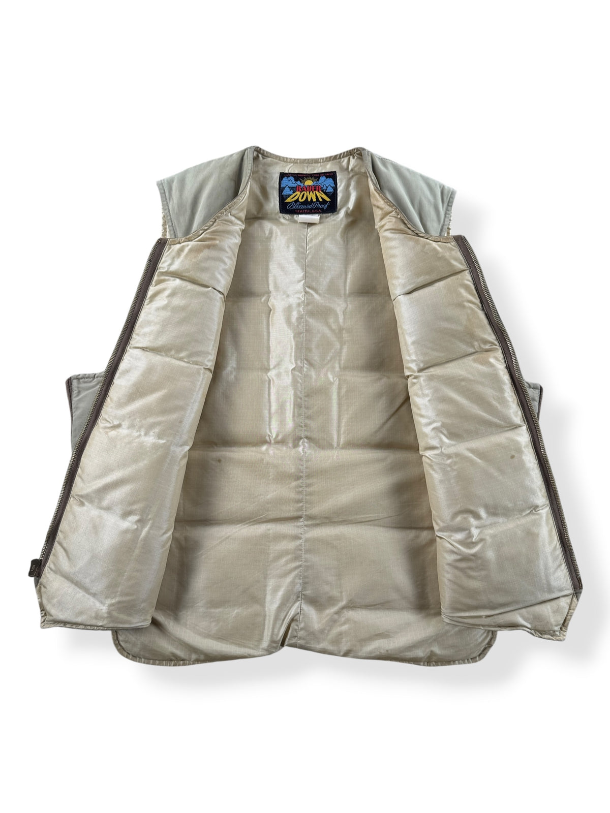 Inside of Vintage Eddie Bauer Sun Down Label Vest SZ 44 AS IS