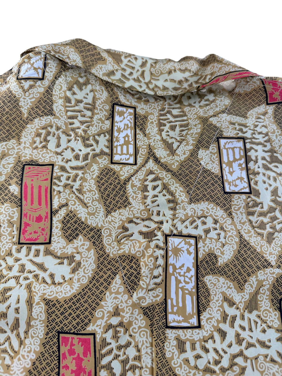 Stitching on back of Vintage Texron Menswear Pajama Top SZ XL