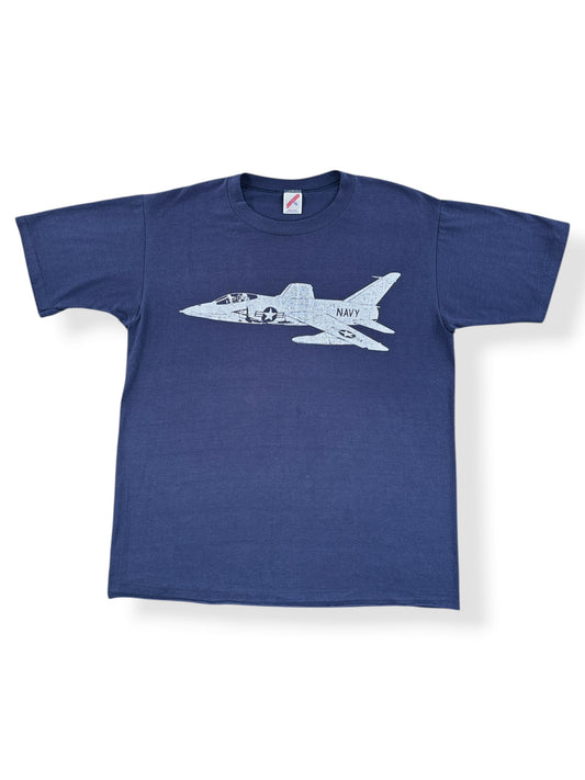 Front of Vintage Fighter Jet Top Gun Tee SZ XL (Fits L)