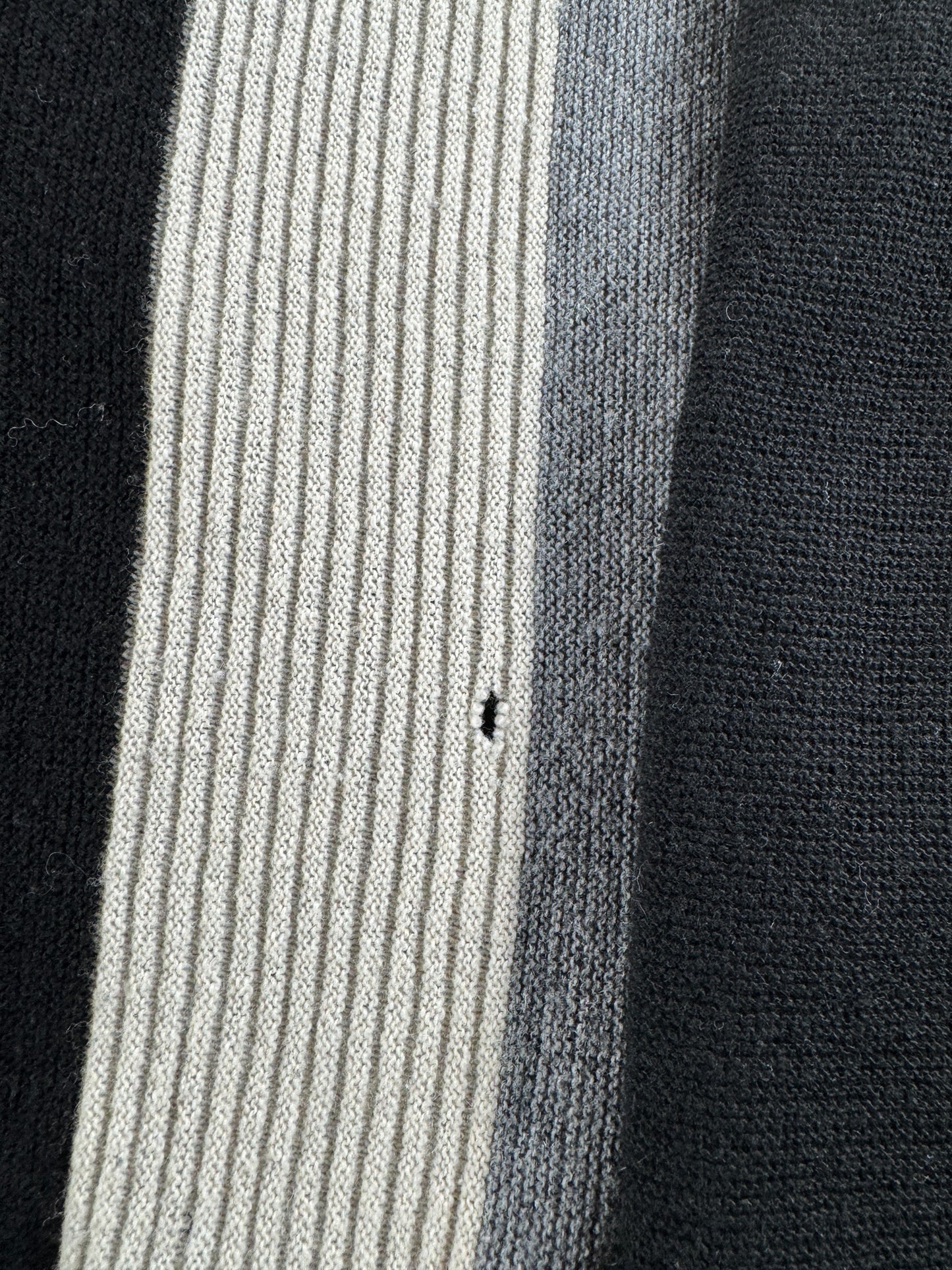 Hole on Vintage Jockey 60s Stripey Cardigan SZ S - AS IS