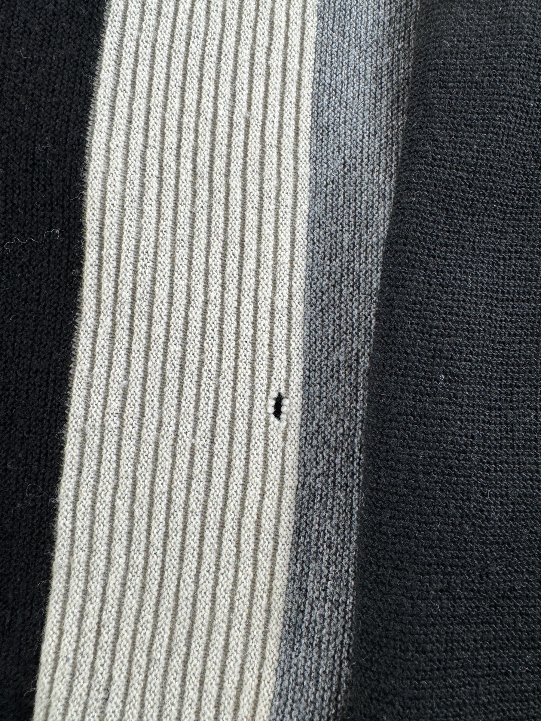 Hole on Vintage Jockey 60s Stripey Cardigan SZ S - AS IS
