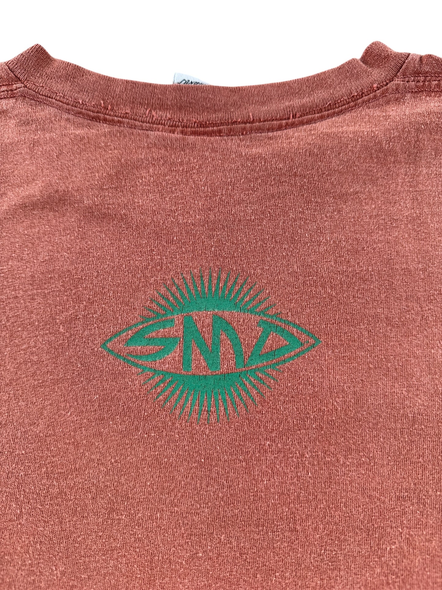 Back Graphic of Vintage Santa Cruz Julien Stranger Santa Monica Airlines Skateboard Tee SZ XL
