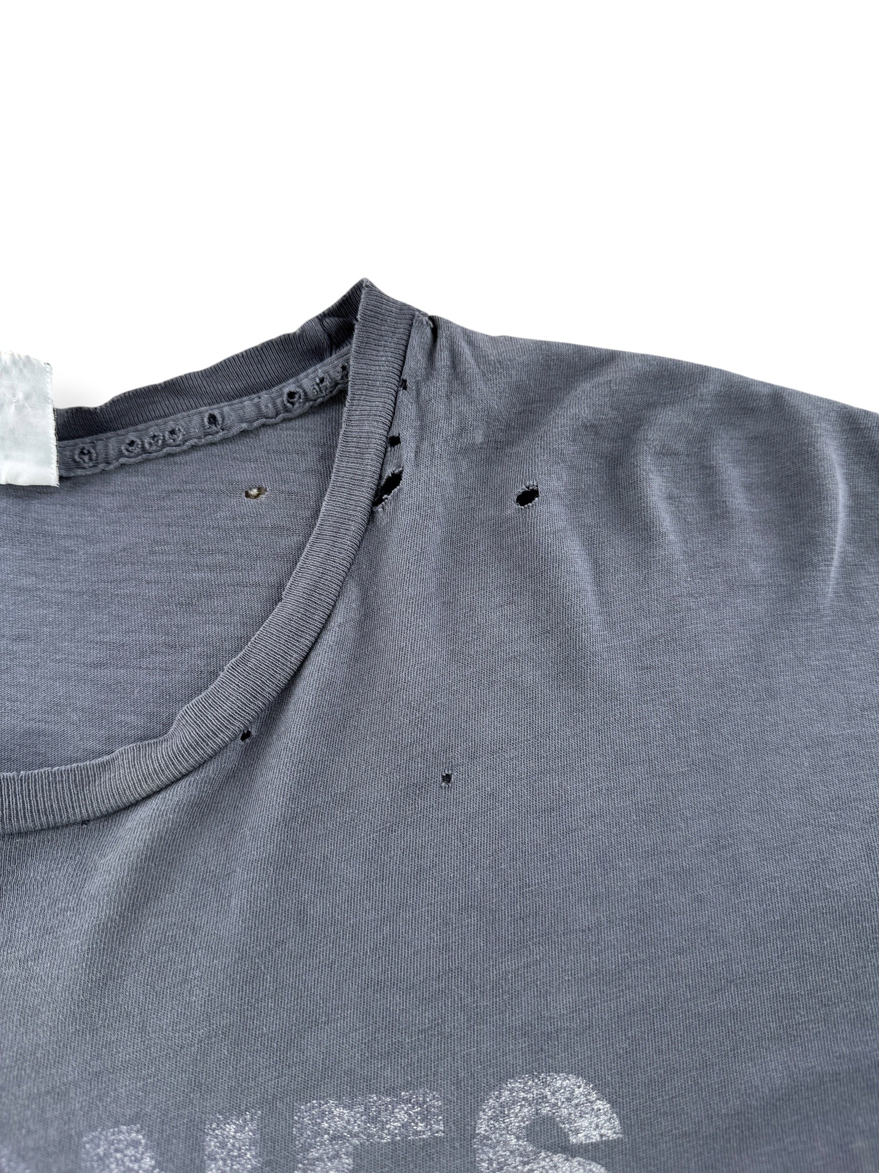 Holes on collar of Vintage Thrashed Ramones Tee SZ XL