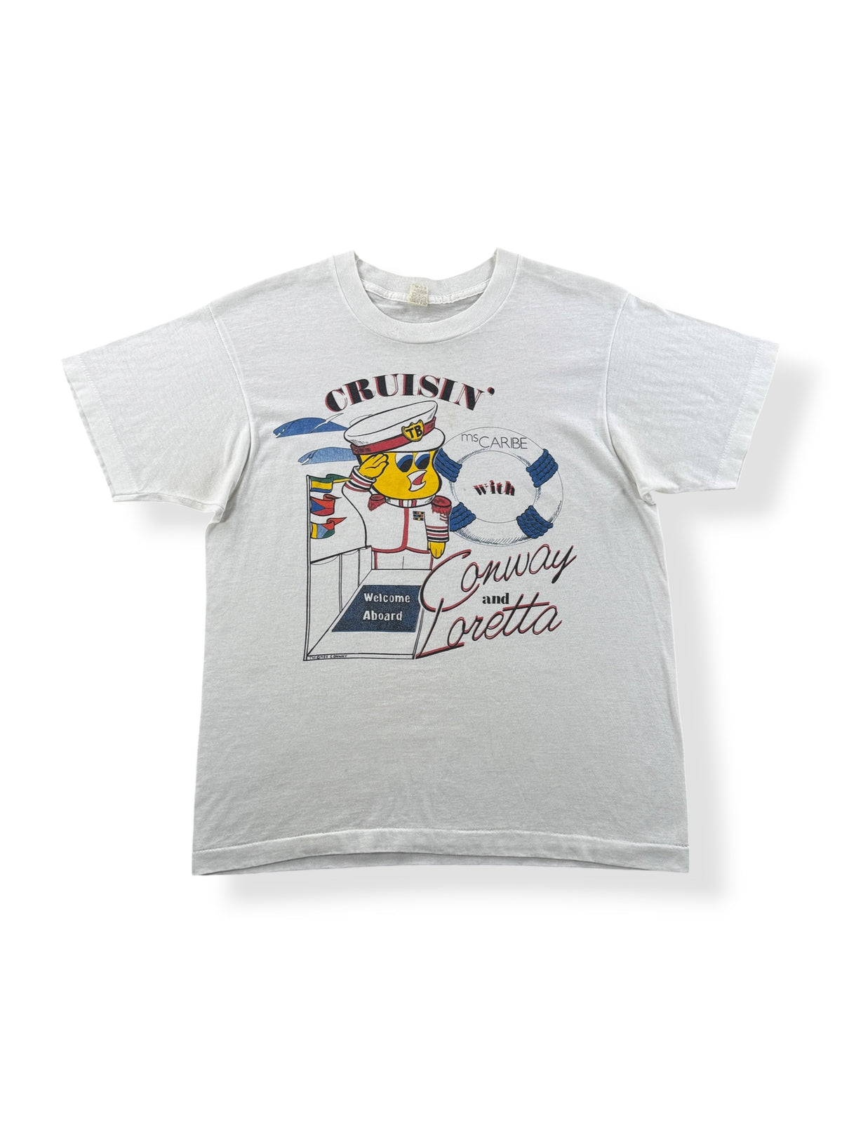 Front of Vintage Conway and Loretta Tee SZ M