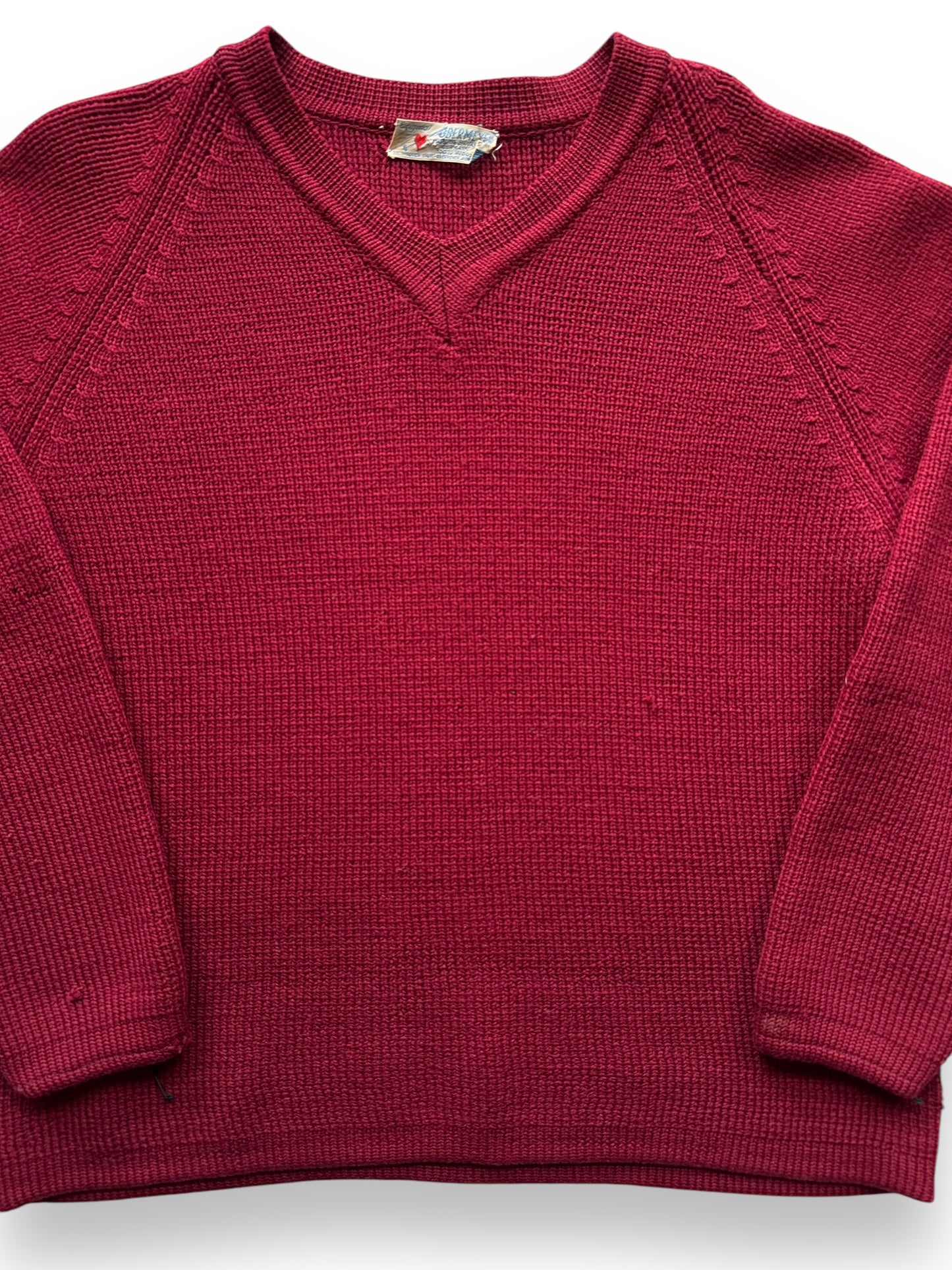 front close up of Vintage Ubermeyer V-Neck Sweater SZ L