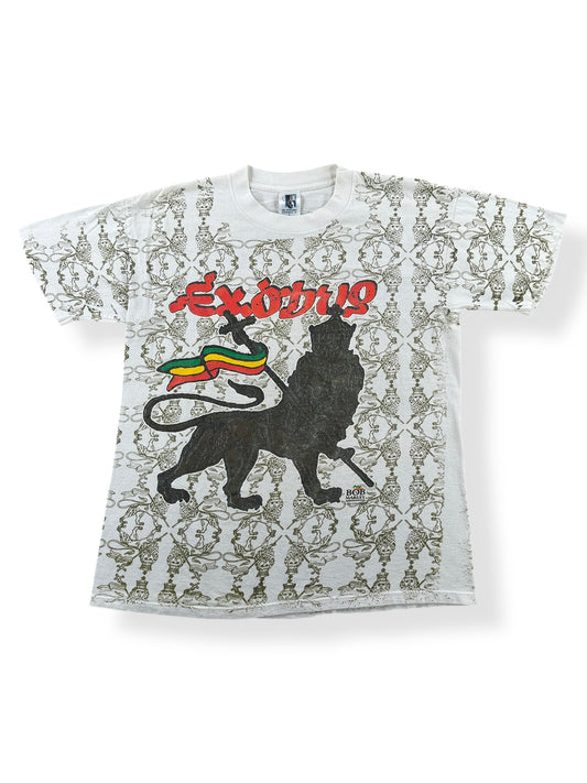 Front of Vintage Bob Marley Exodus AOP Tee SZ M