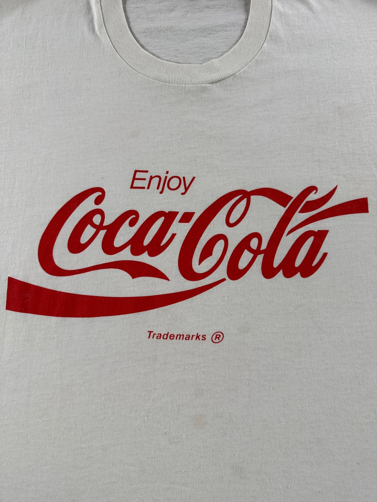 Graphic of Vintage Enjoy Coca Cola Tee SZ XL (Fits L)