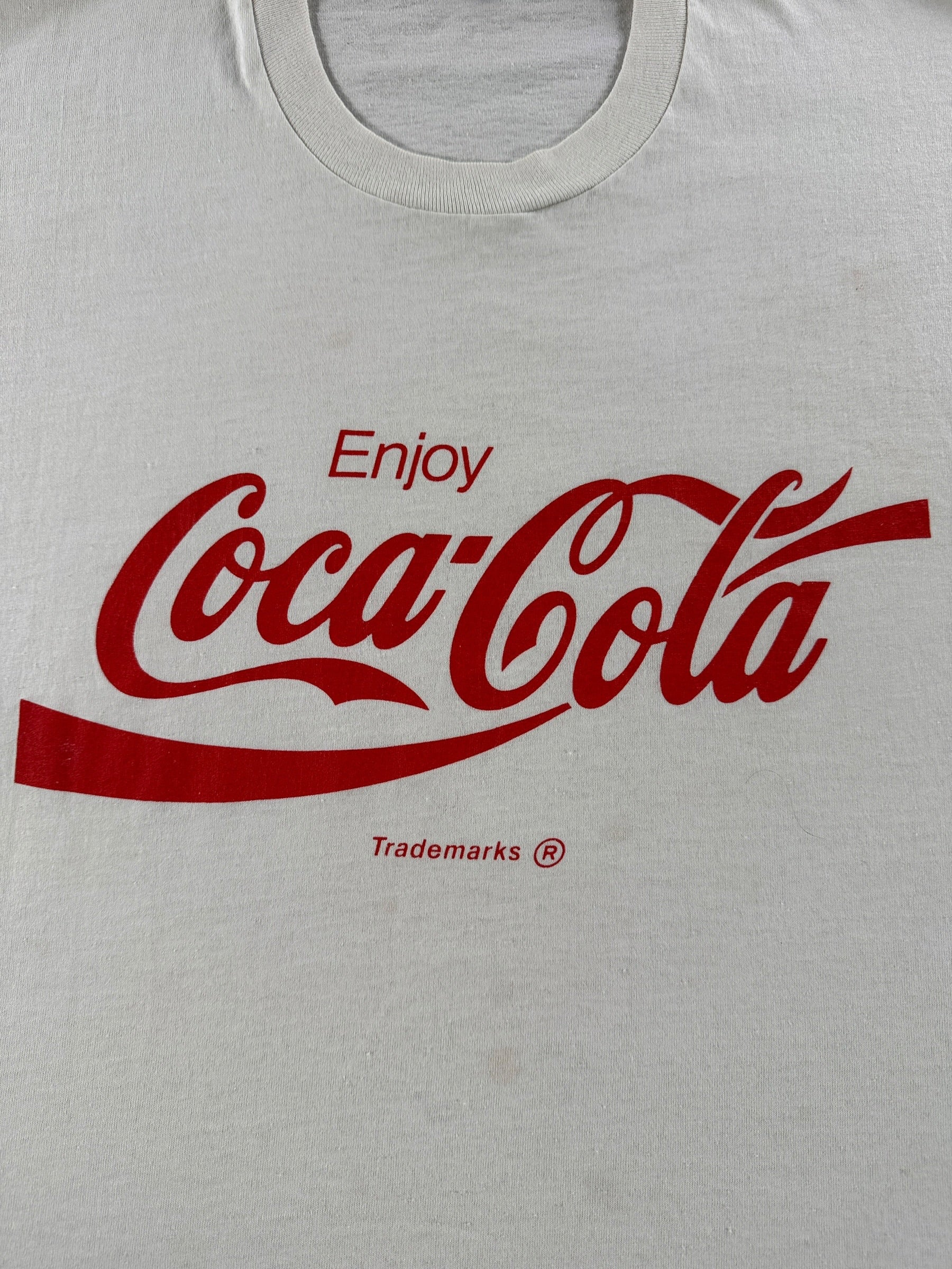 Graphic of Vintage Enjoy Coca Cola Tee SZ XL (Fits L)