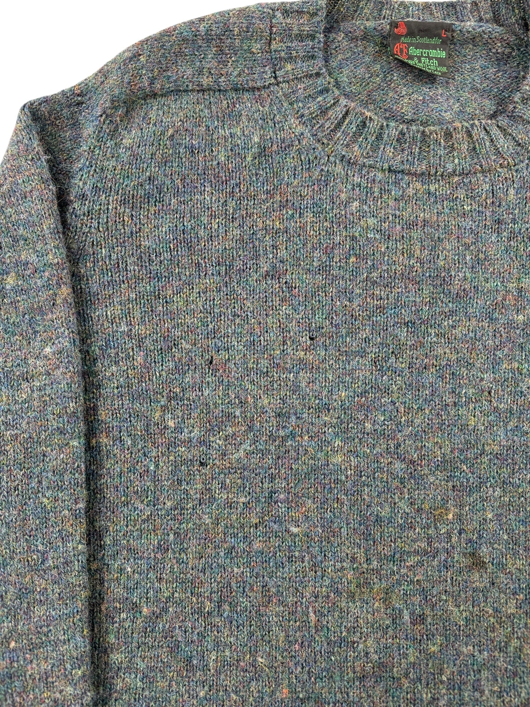 Hole on Vintage Abercrombie & Fitch Scottish Wool Sweater SZ L