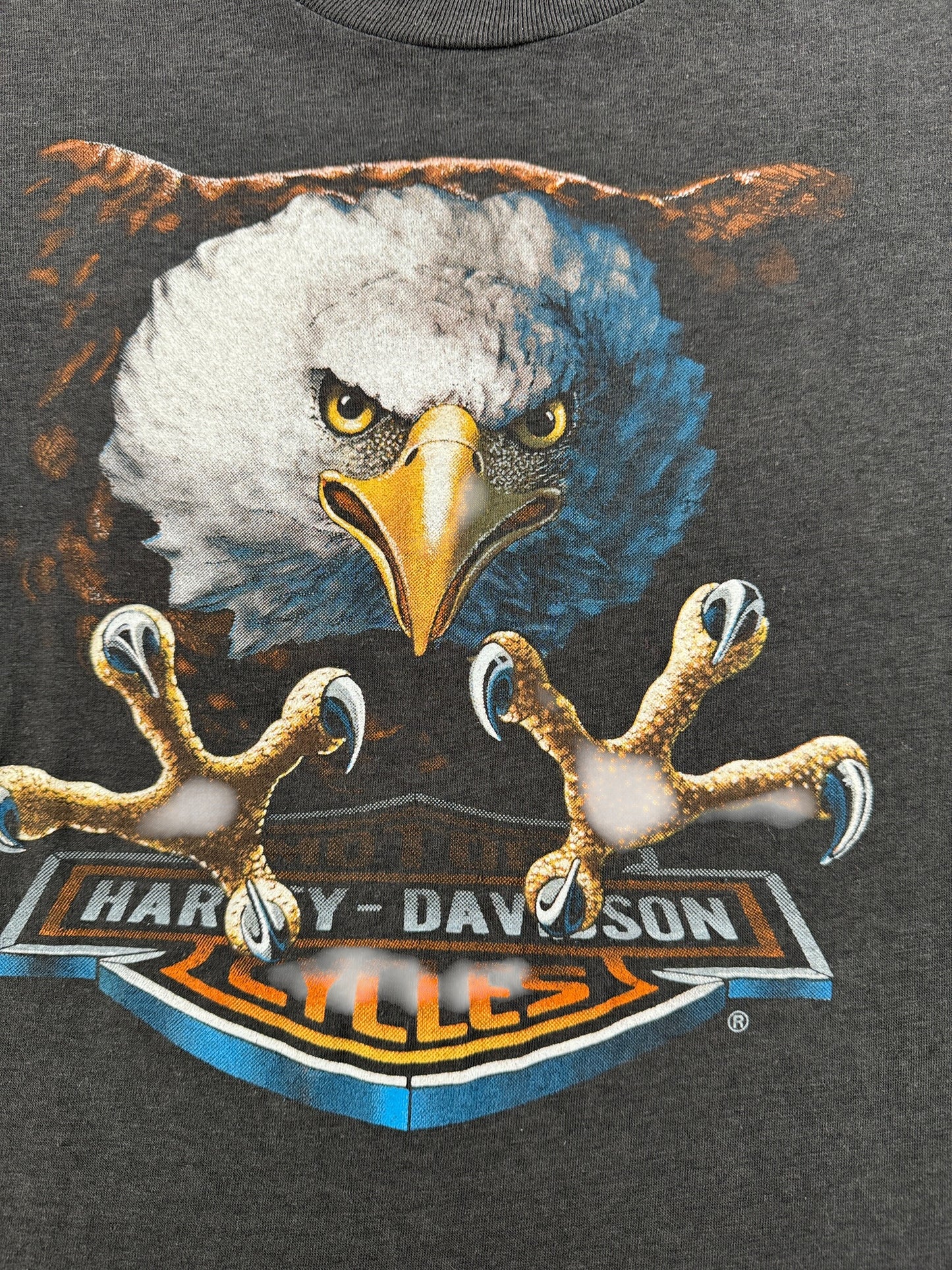 Graphic of Vintage Harley Davidson 3D Emblem Tee SZ M (Fits S)