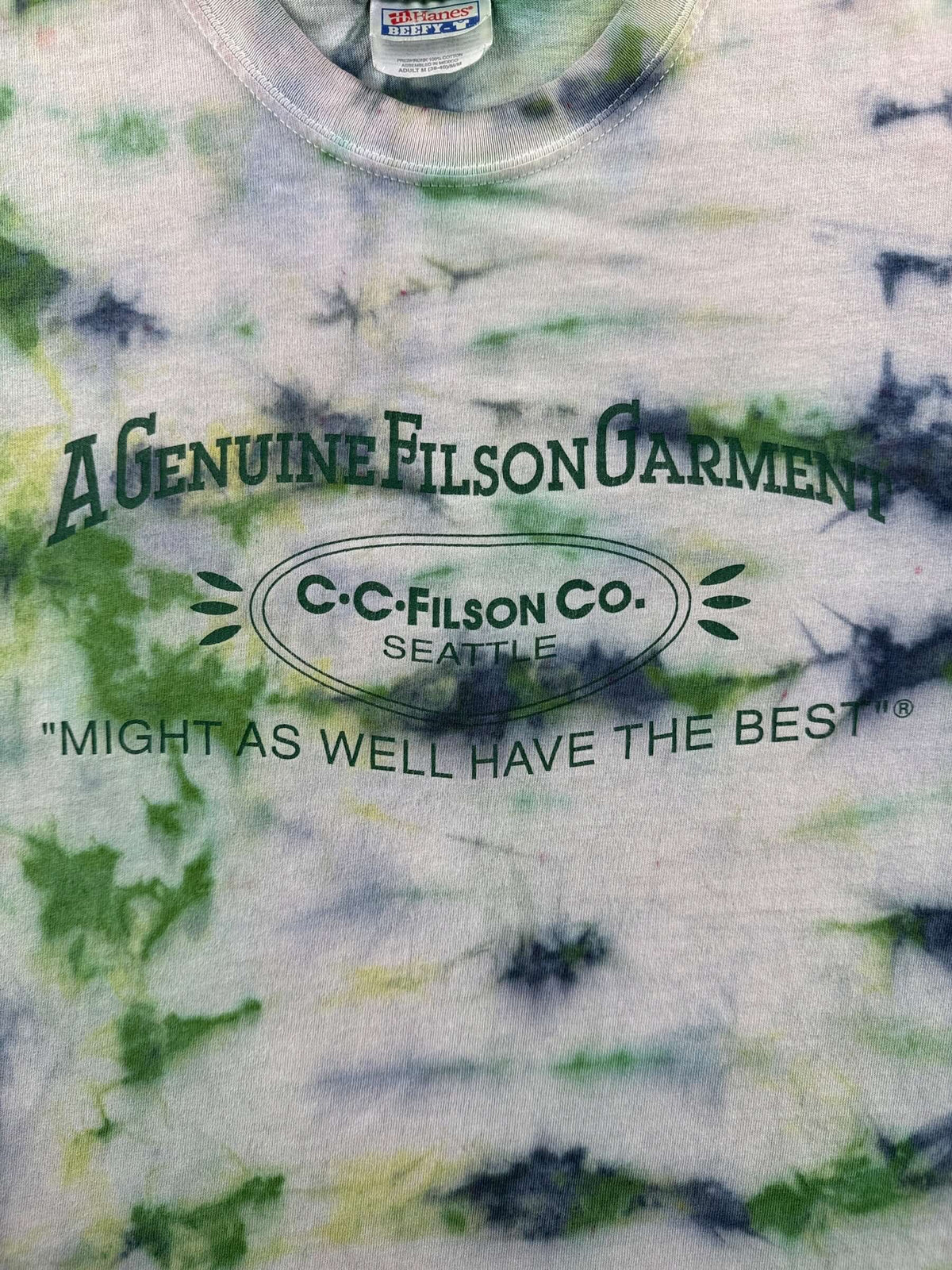 Front graphic on Vintage 90s/2000s C.C. Filson Co Seattle Tee SZ M