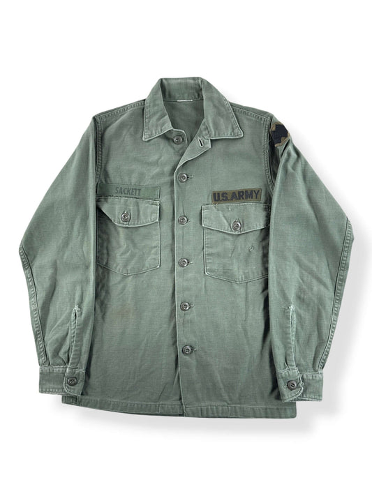 Front of Vintage Vietnam Era OG-107 Shirt SZ S