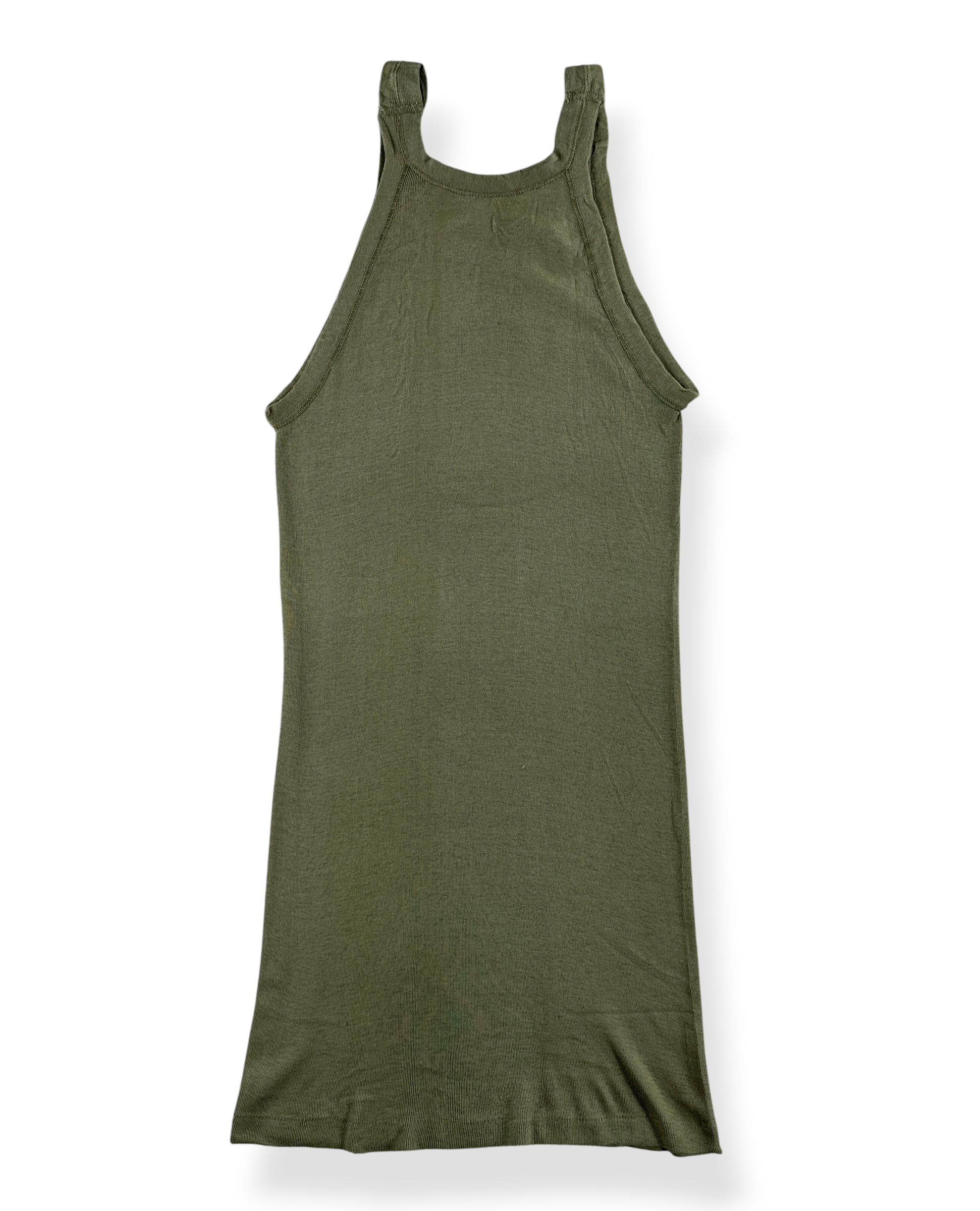Back of Vintage 40s Deadstock Military Undershirt Tank Top SZ S
