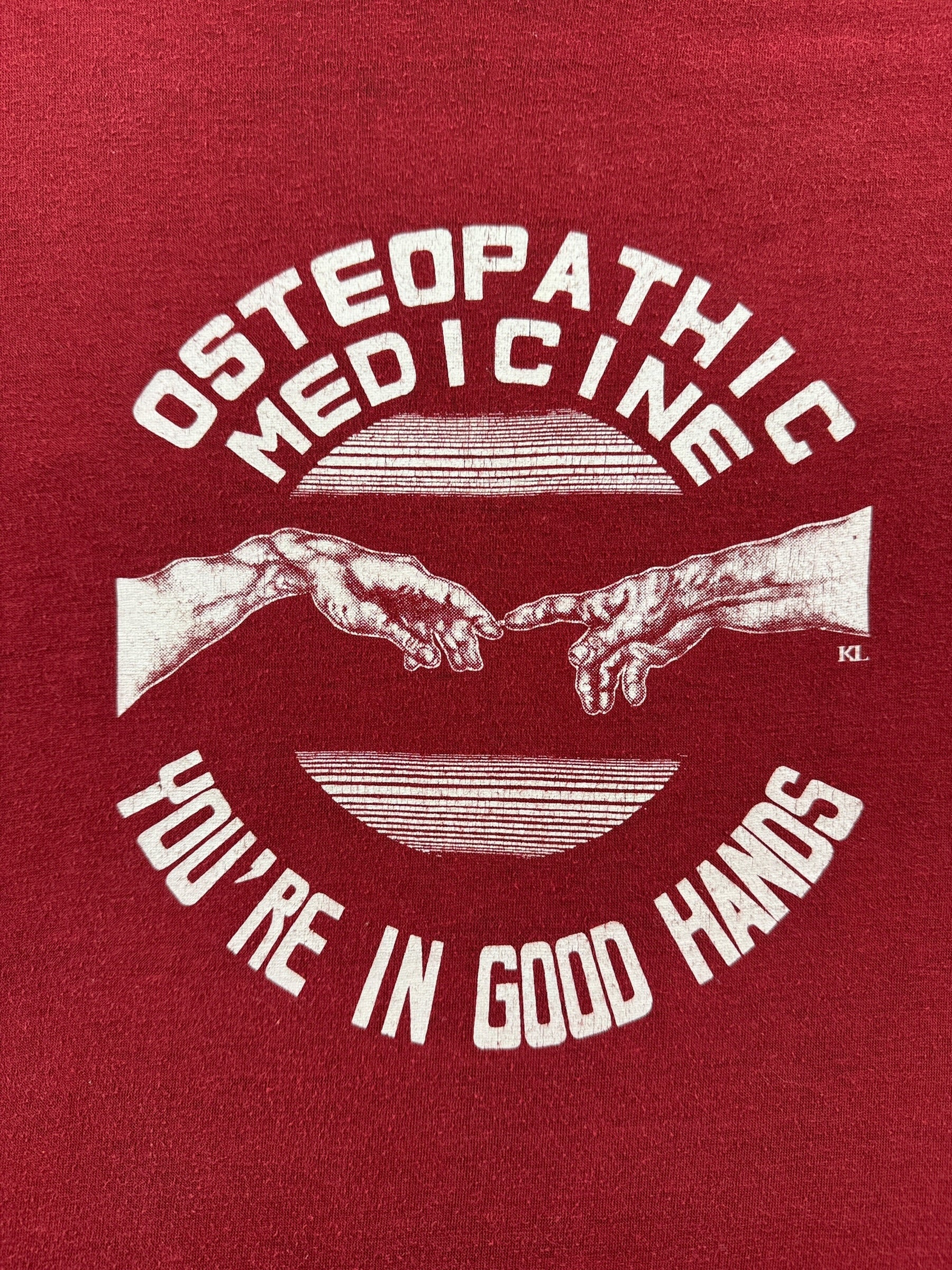 Graphic of Vintage Osteopathic Medicine Tee SZ S (Fits XS)