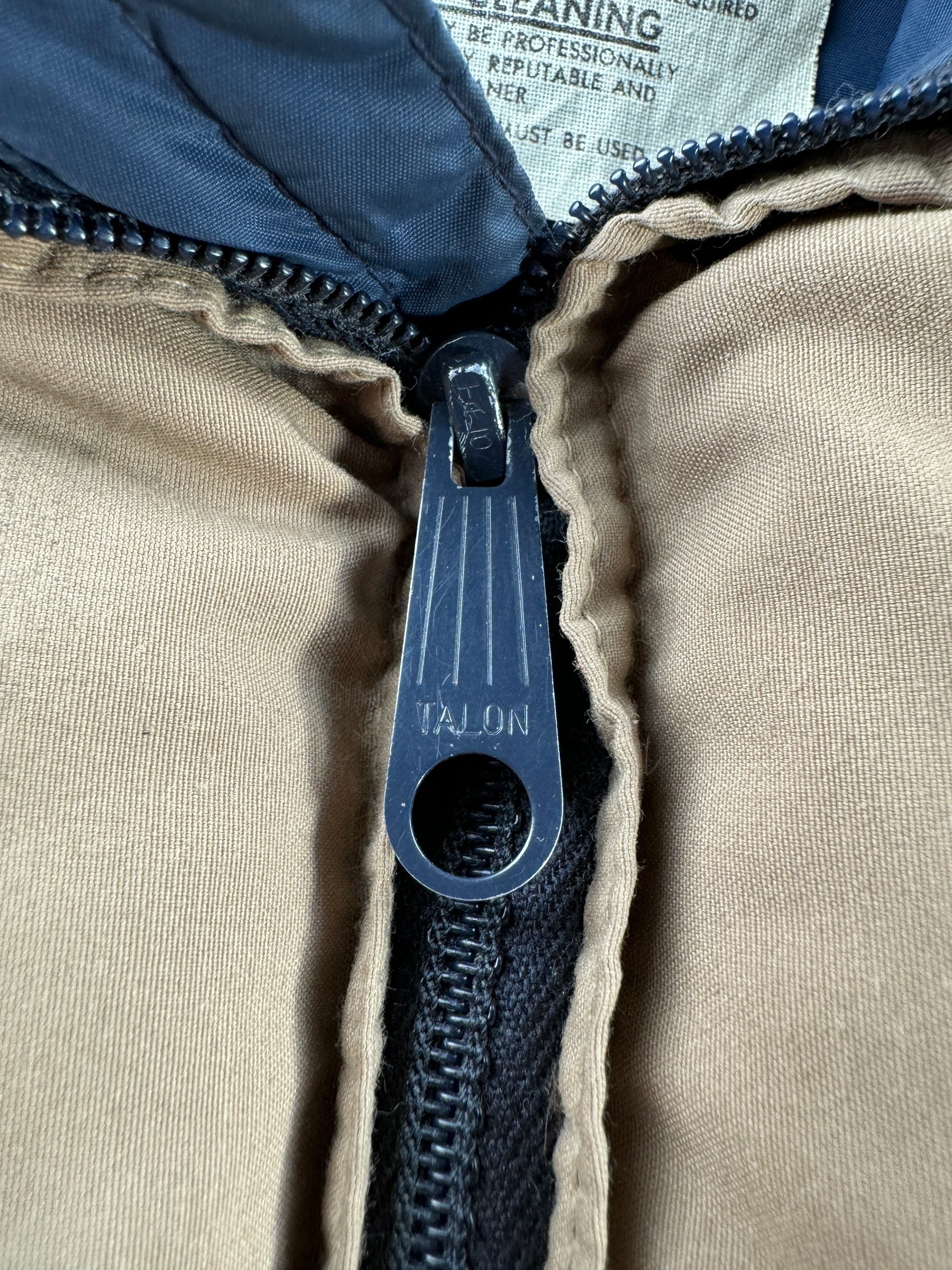 Zipper on Vintage Schott Down Jacket SZ XLL