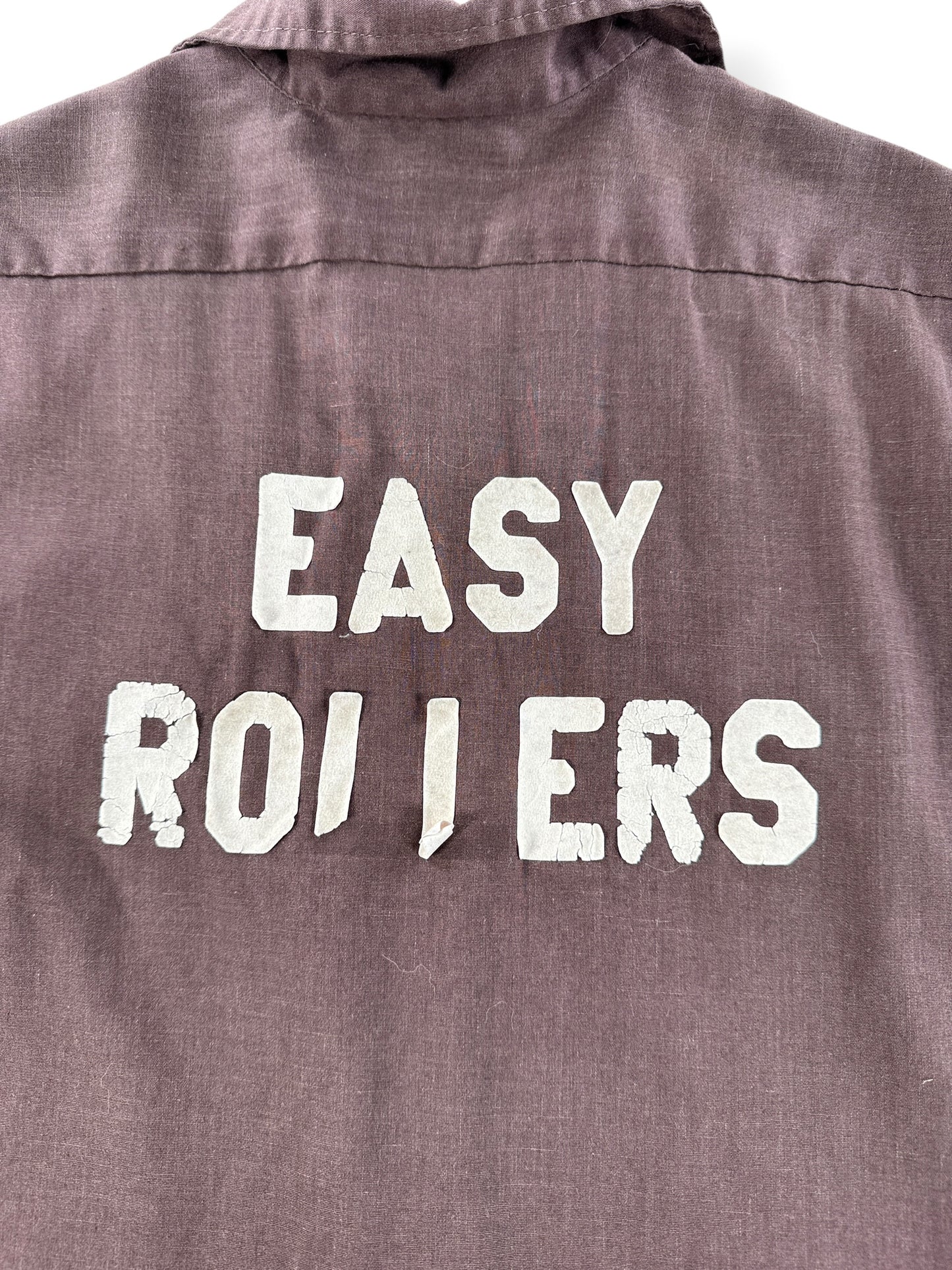 Back Graphic of Vintage Easy Rollers Hilton Bowling Shirt SZ 34