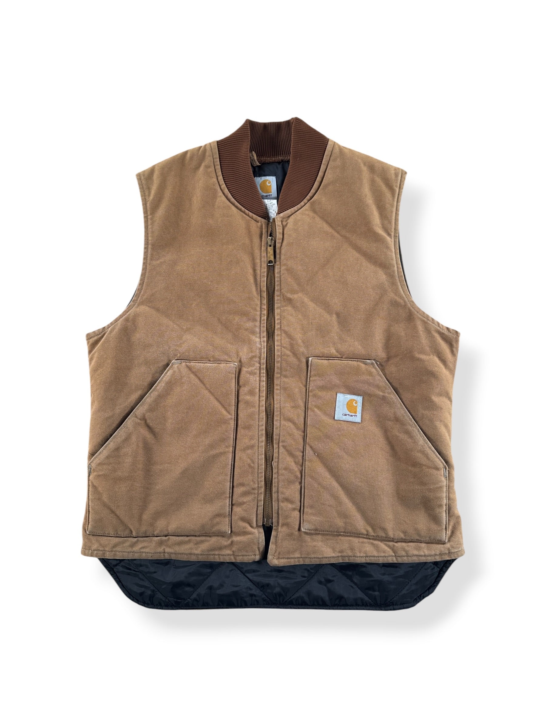 Front of Vintage Carhartt Quilted Vest SZ L