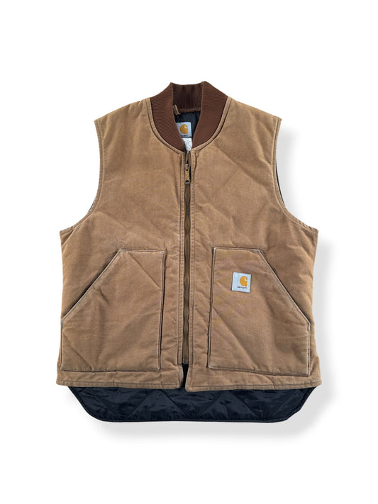 Front of Vintage Carhartt Quilted Vest SZ L
