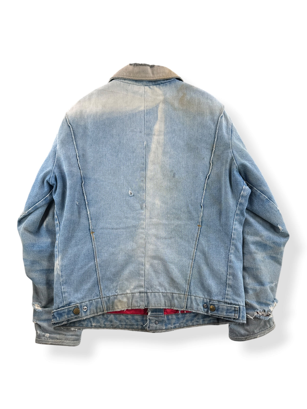 Back of Vintage 70s Faded Key Denim Jacket SZ L
