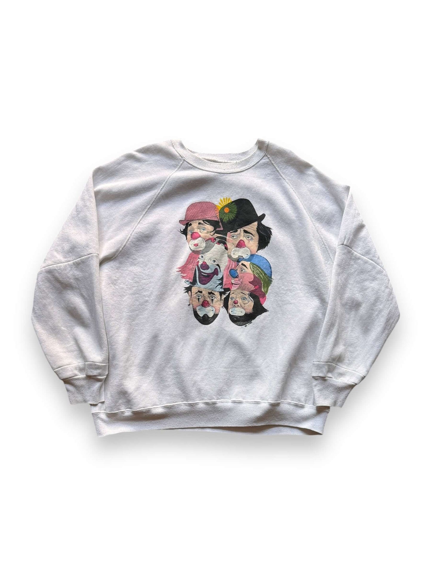 Front View of Vintage Clown Crewneck SZ XL