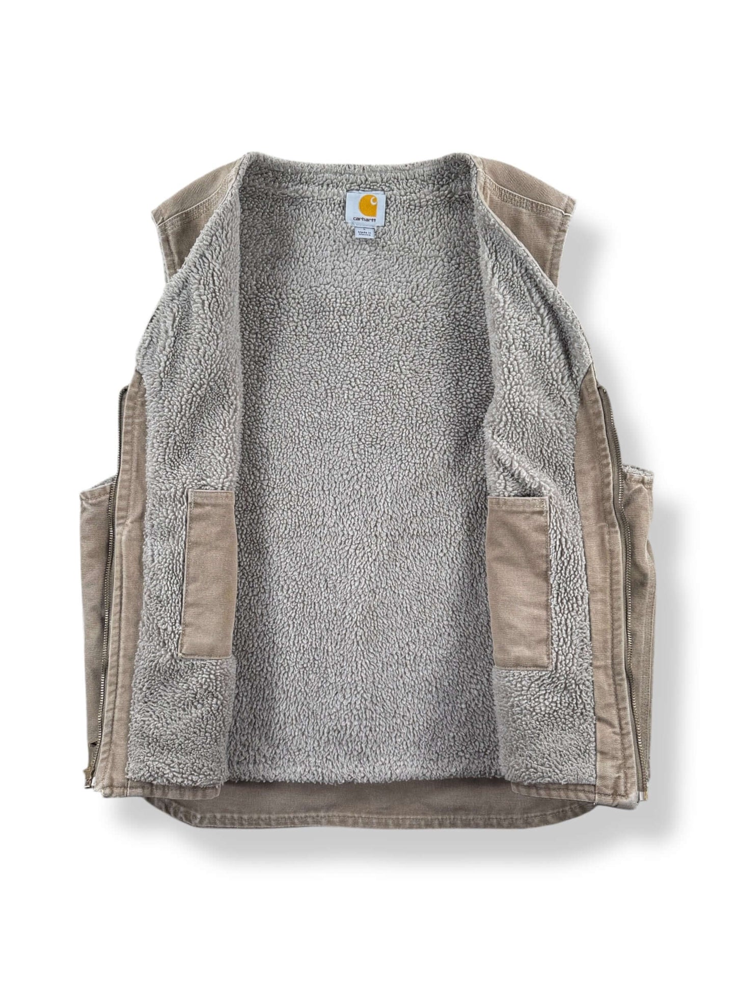 Open on Made in Mexico Carhartt Shearling Vest SZ L