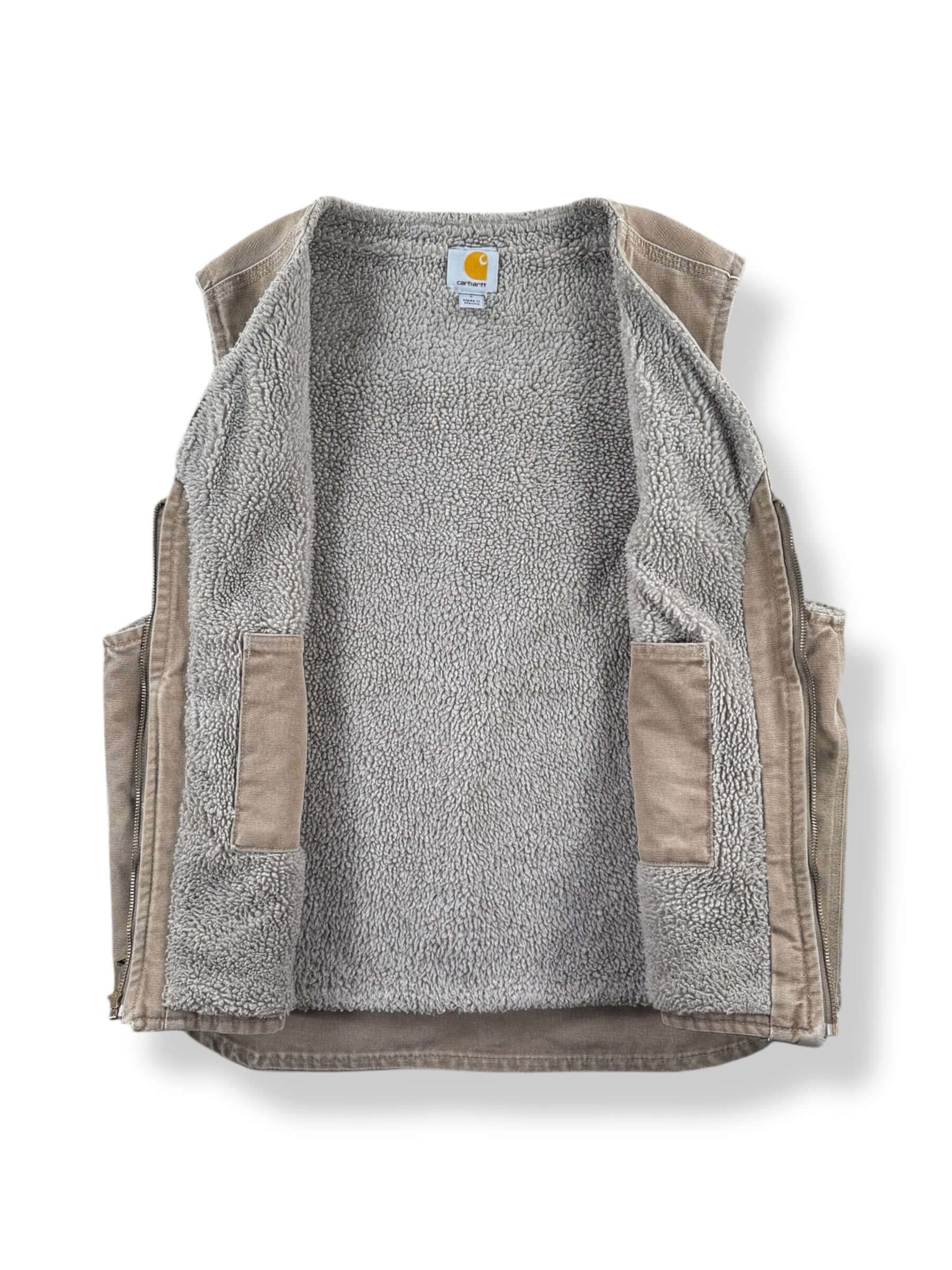 Open on Made in Mexico Carhartt Shearling Vest SZ L