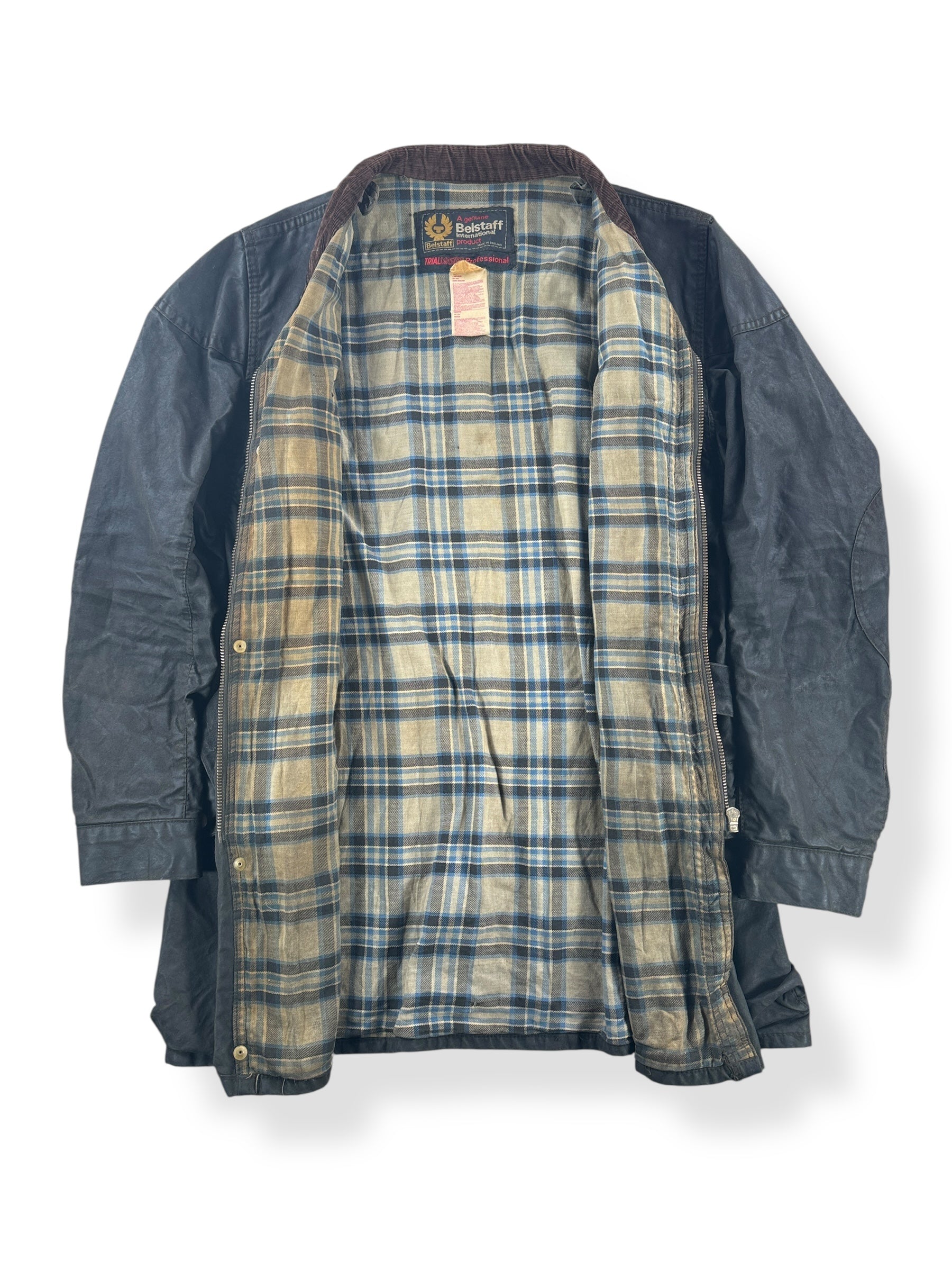 Inside of Vintage Belstaff Trailmaster Waxed Cotton Jacket SZ XL