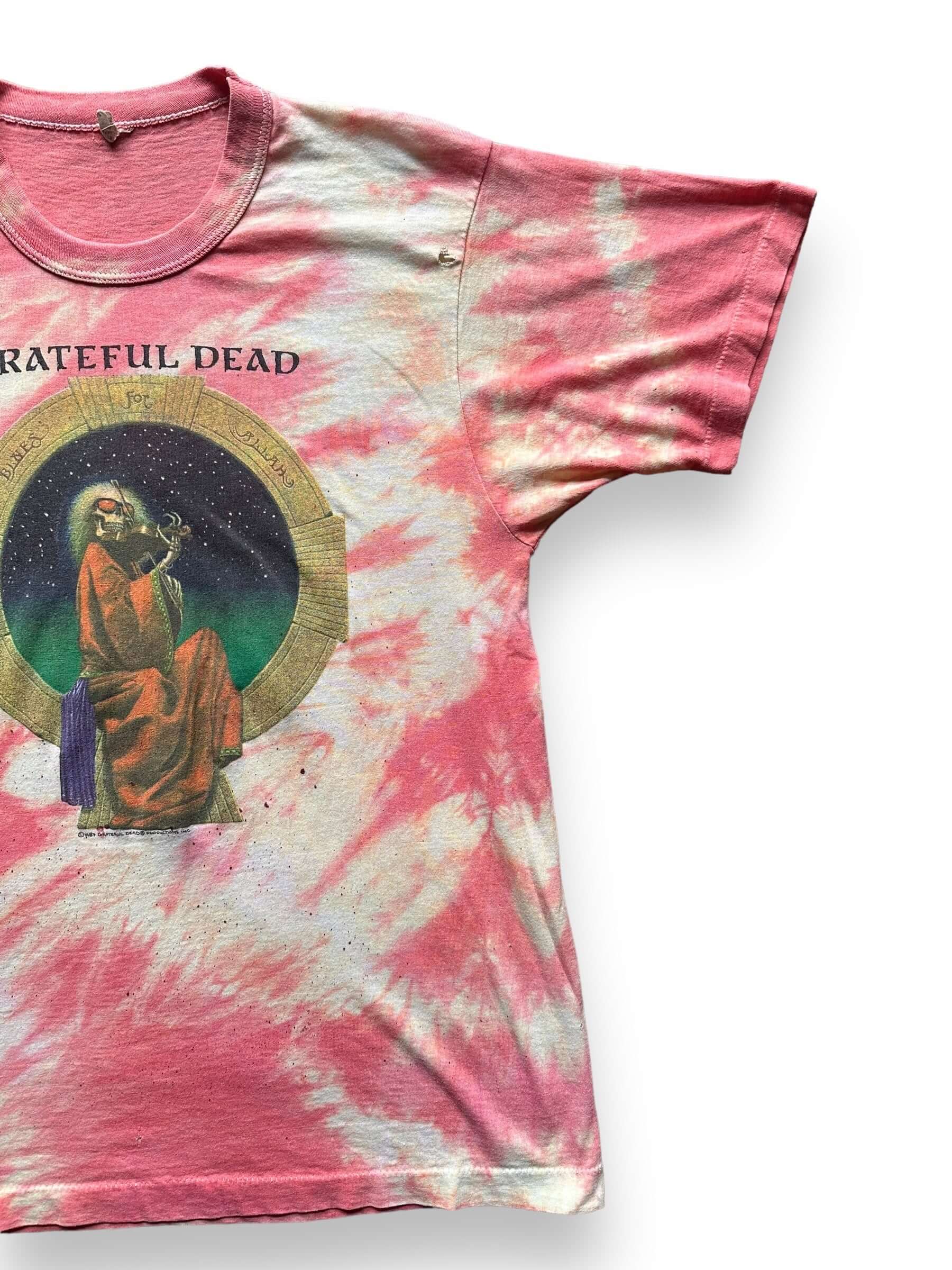 Front Left View of Vintage 1987 Grateful Dead "Blues for Allah" Single Stitch Tee SZ S