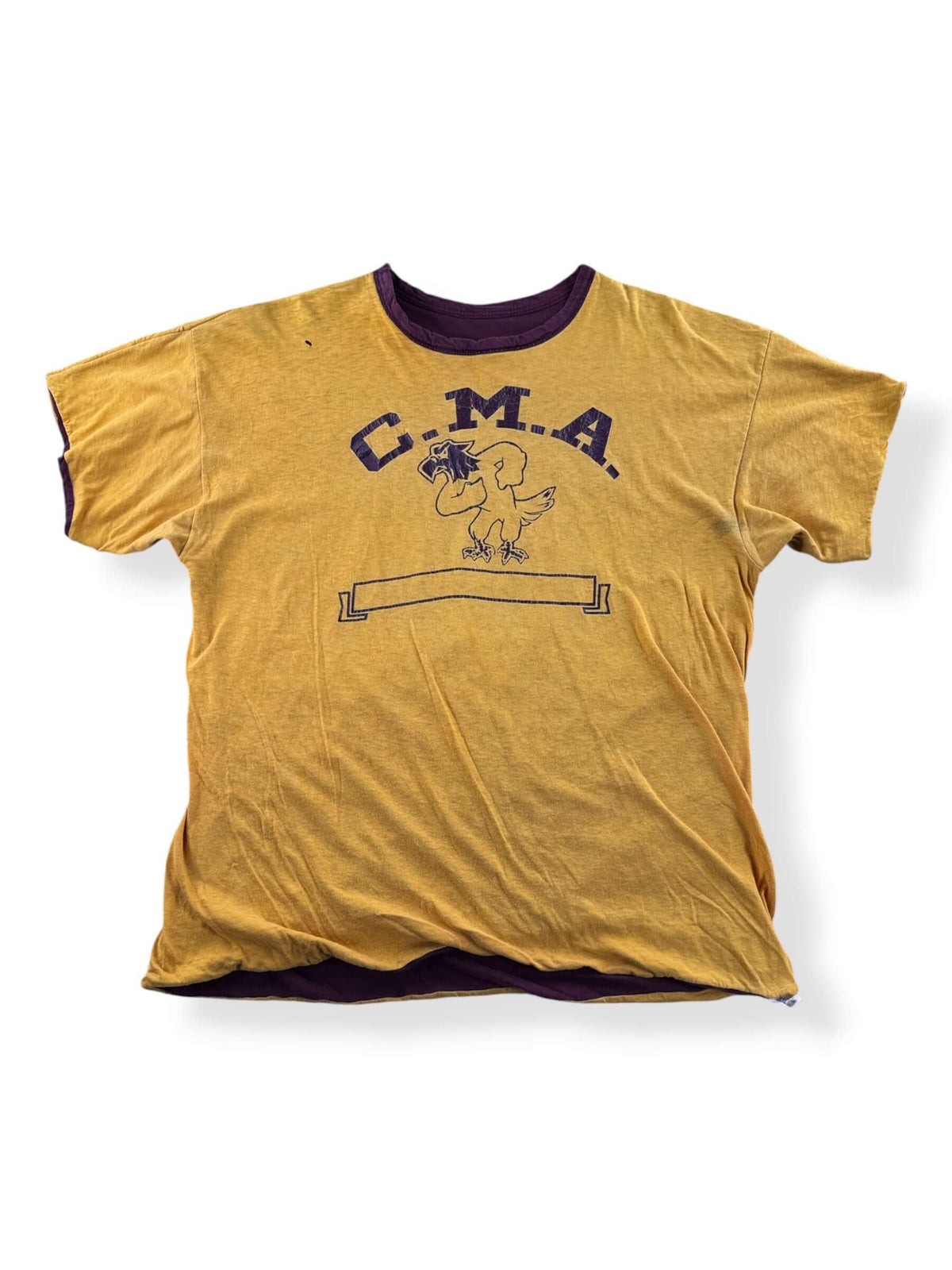 Reverse side of Vintage Champion Blue Bar CMA Reversible Tee SZ L