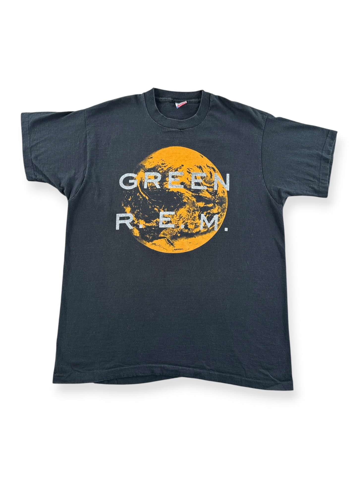 Front of Vintage R.E.M. Green Band Tee SZ XL