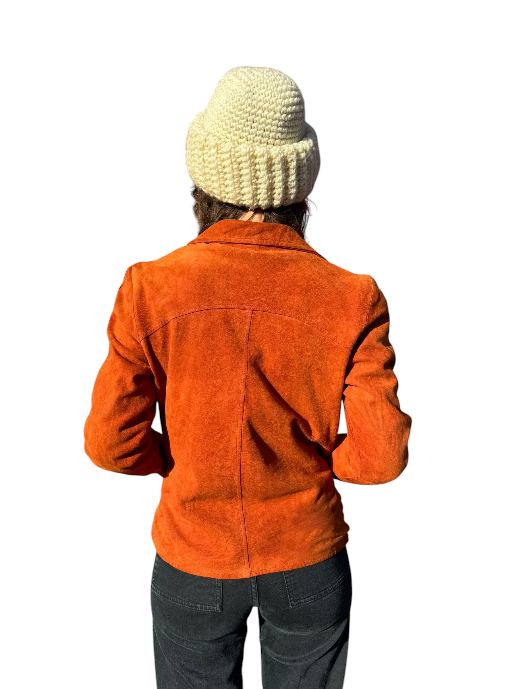 Back view of 1940s Miracle Suede Jacket M