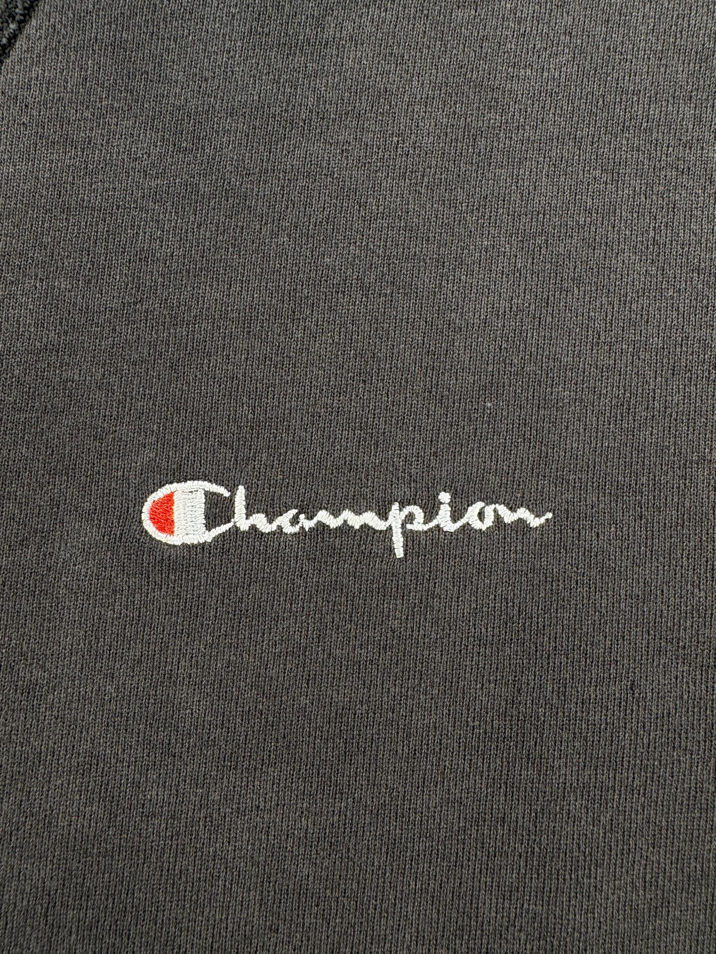 Logo on Vintage Faded Black Champion Reverse Weave Crewneck SZ XL - AS IS