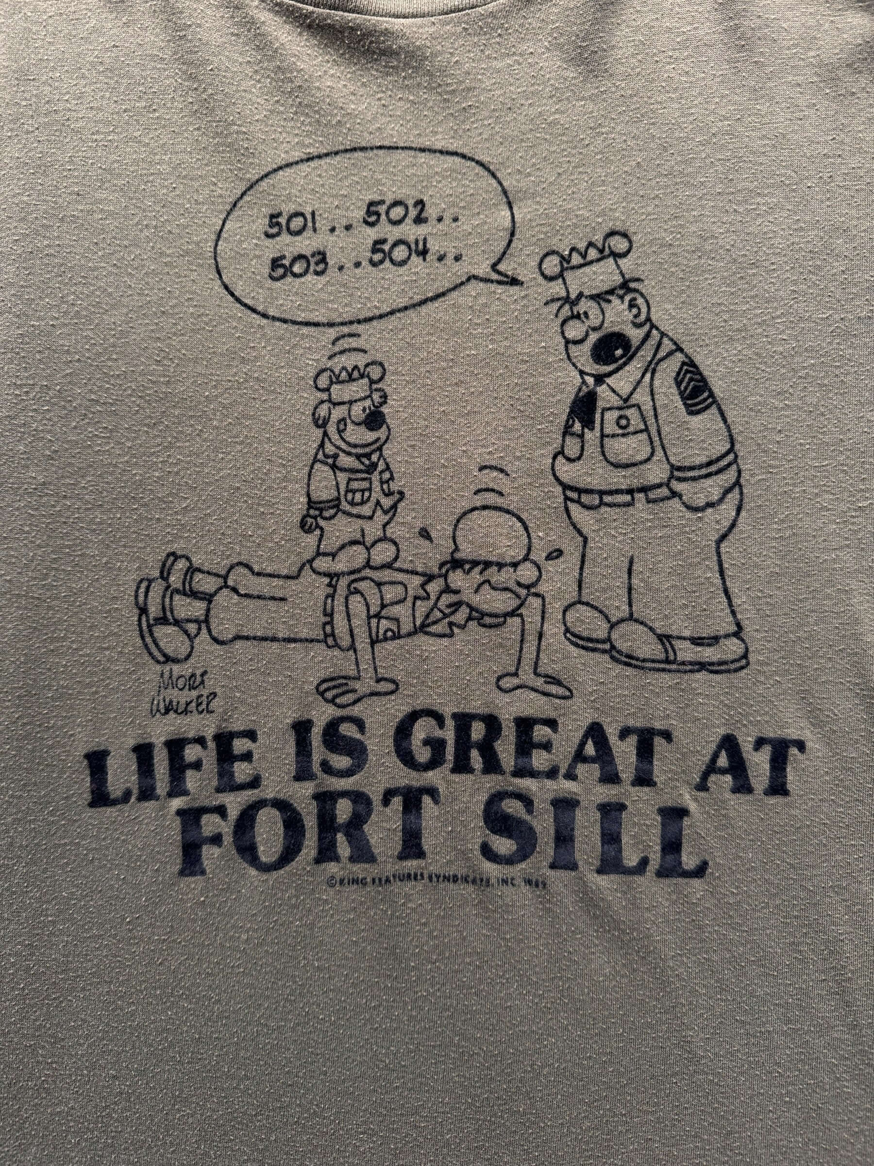 front graphic of Vintage Fort Sill Tee SZ M