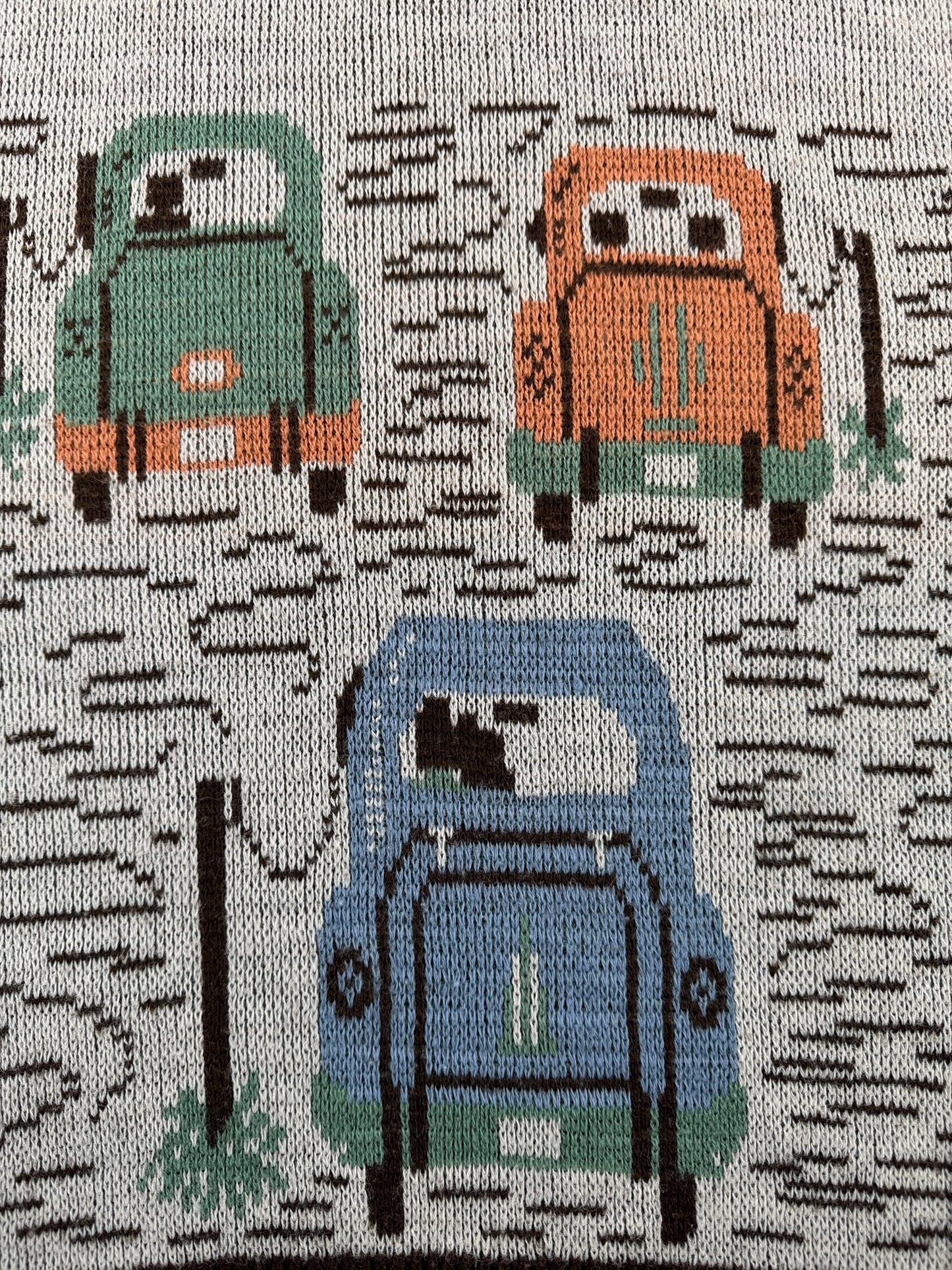 Graphic of Vintage Wool Car Sweater SZ M