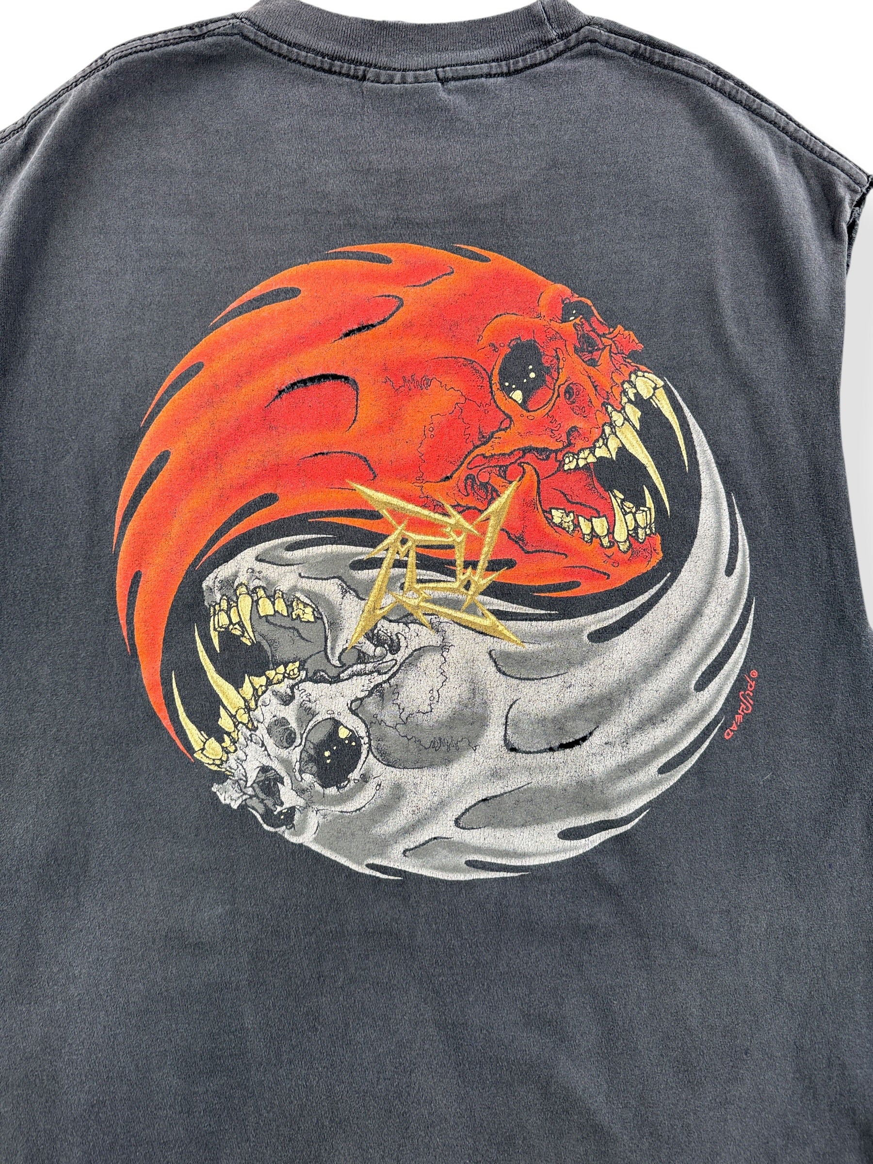 Back Graphic of Vintage 90s Metallica Pushead Cutoff Tee SZ L