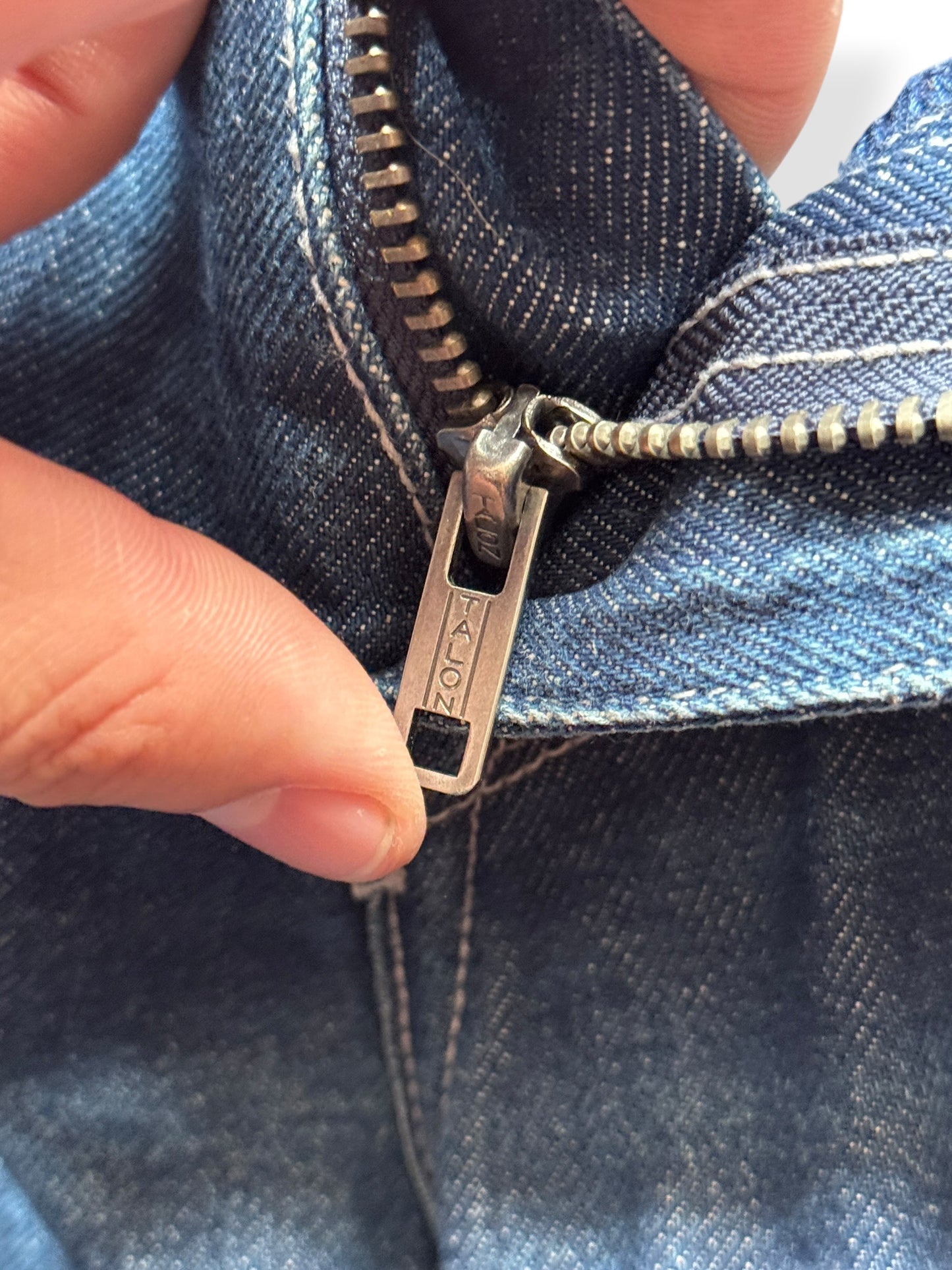 Talon zipper on Freenote Cloth Selvedge Jeans W33 (Fits W34)