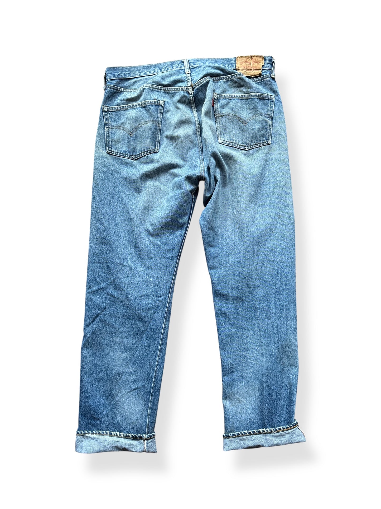 Back of Vintage Levi's 501 Double Stitch Redline Jeans W39
