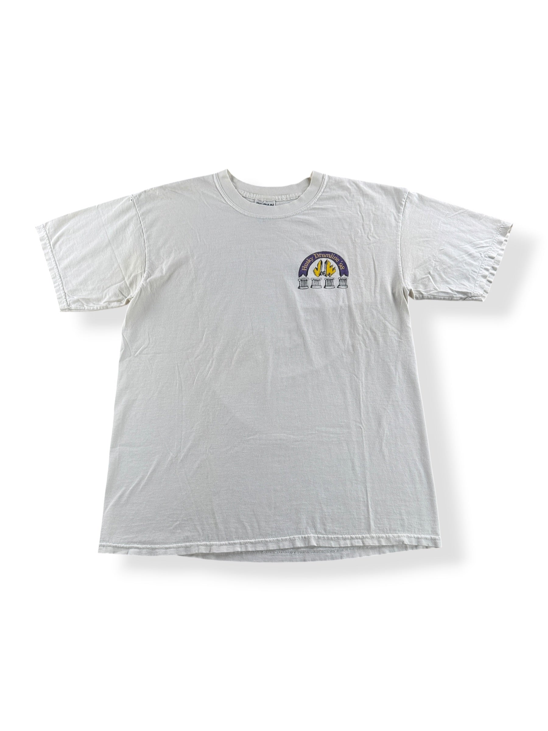 Front of Vintage 1998 Huskies Drumline Tee SZ L