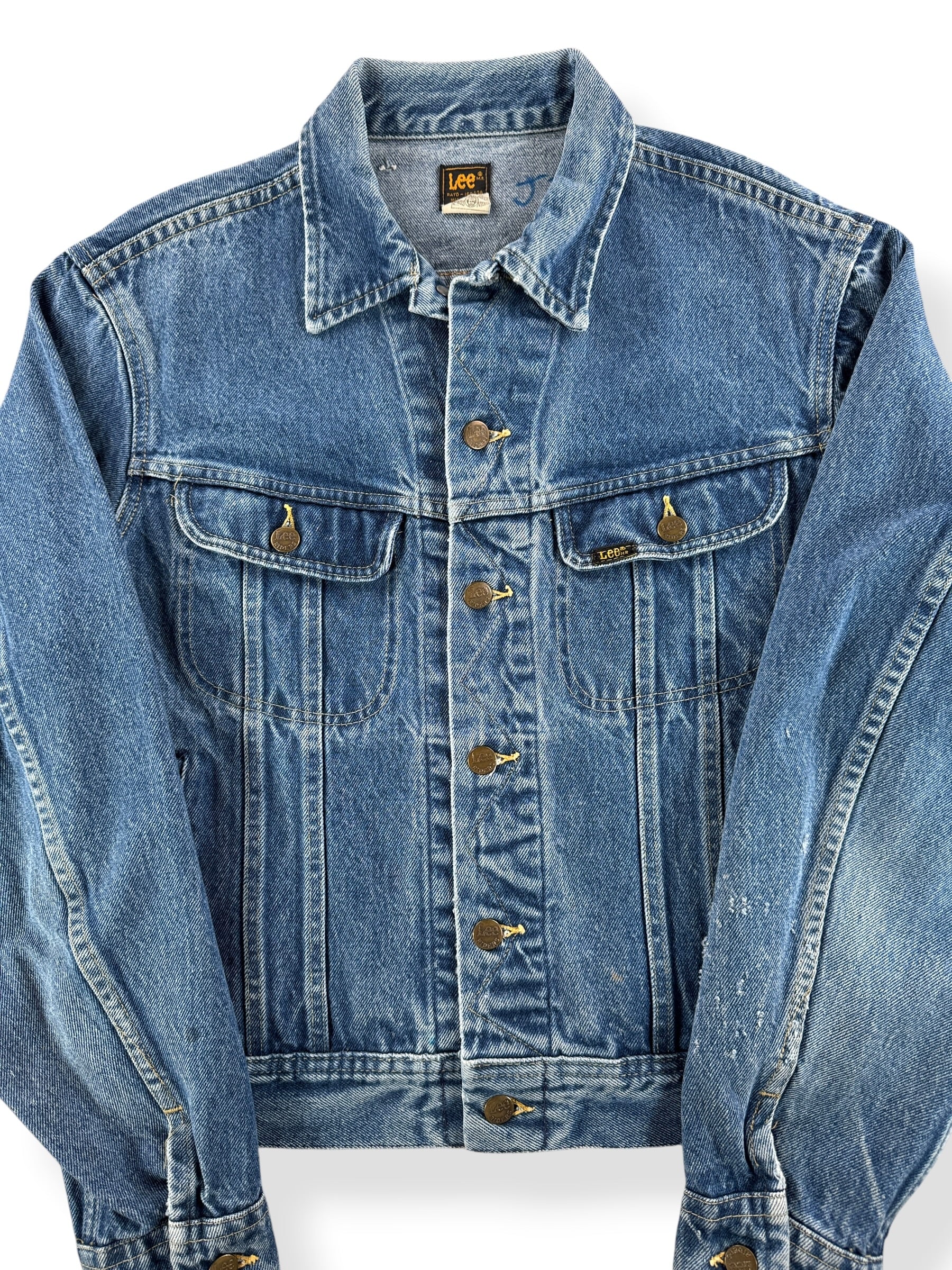 Front Close Up of Vintage 80s Era Lee Riders Jacket SZ L