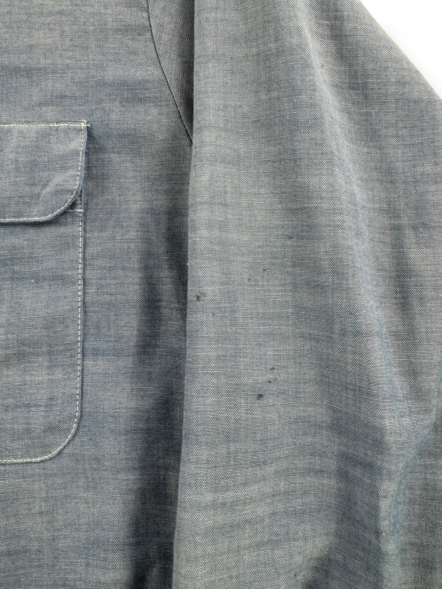 Stains on Vintage Big Mac 50/50 Chambray Shirt SZ L