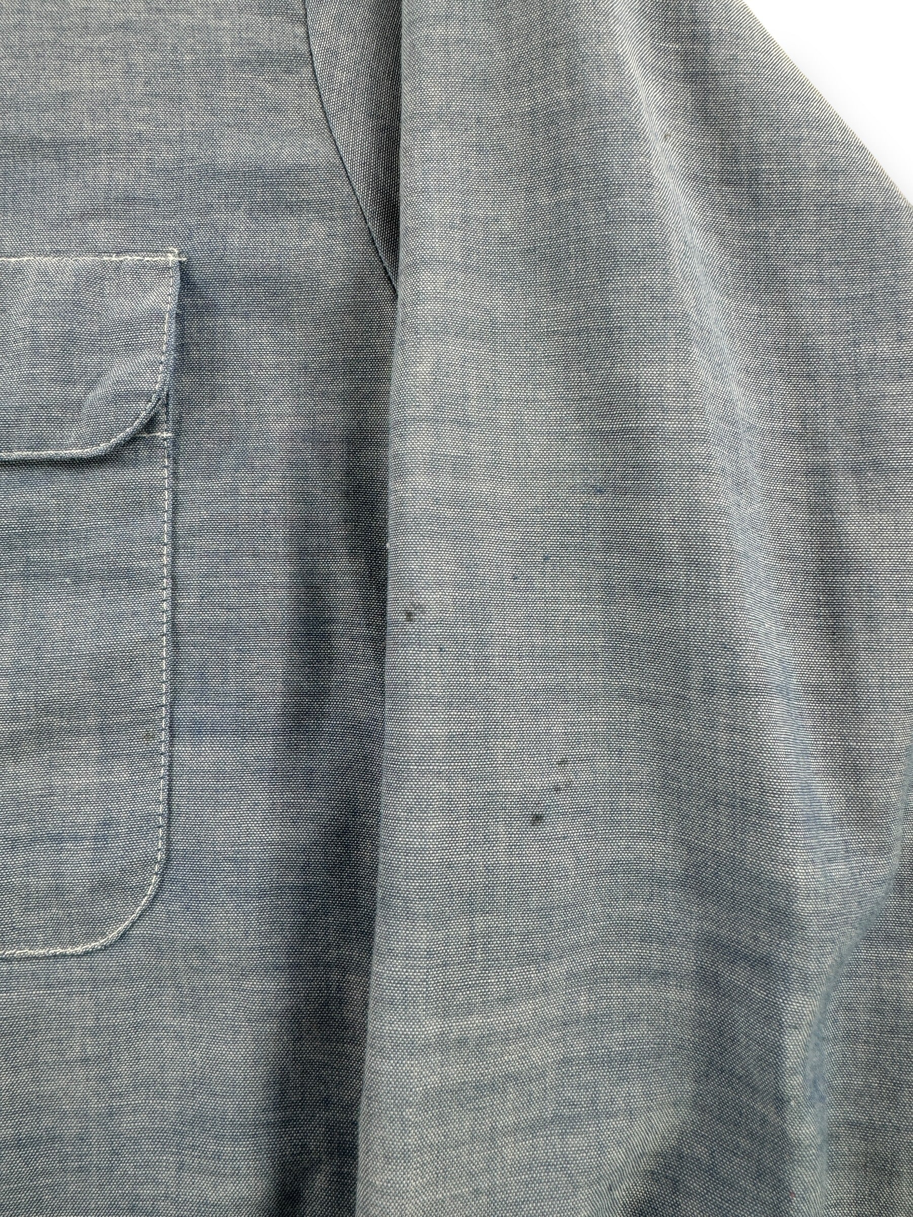 Stains on Vintage Big Mac 50/50 Chambray Shirt SZ L