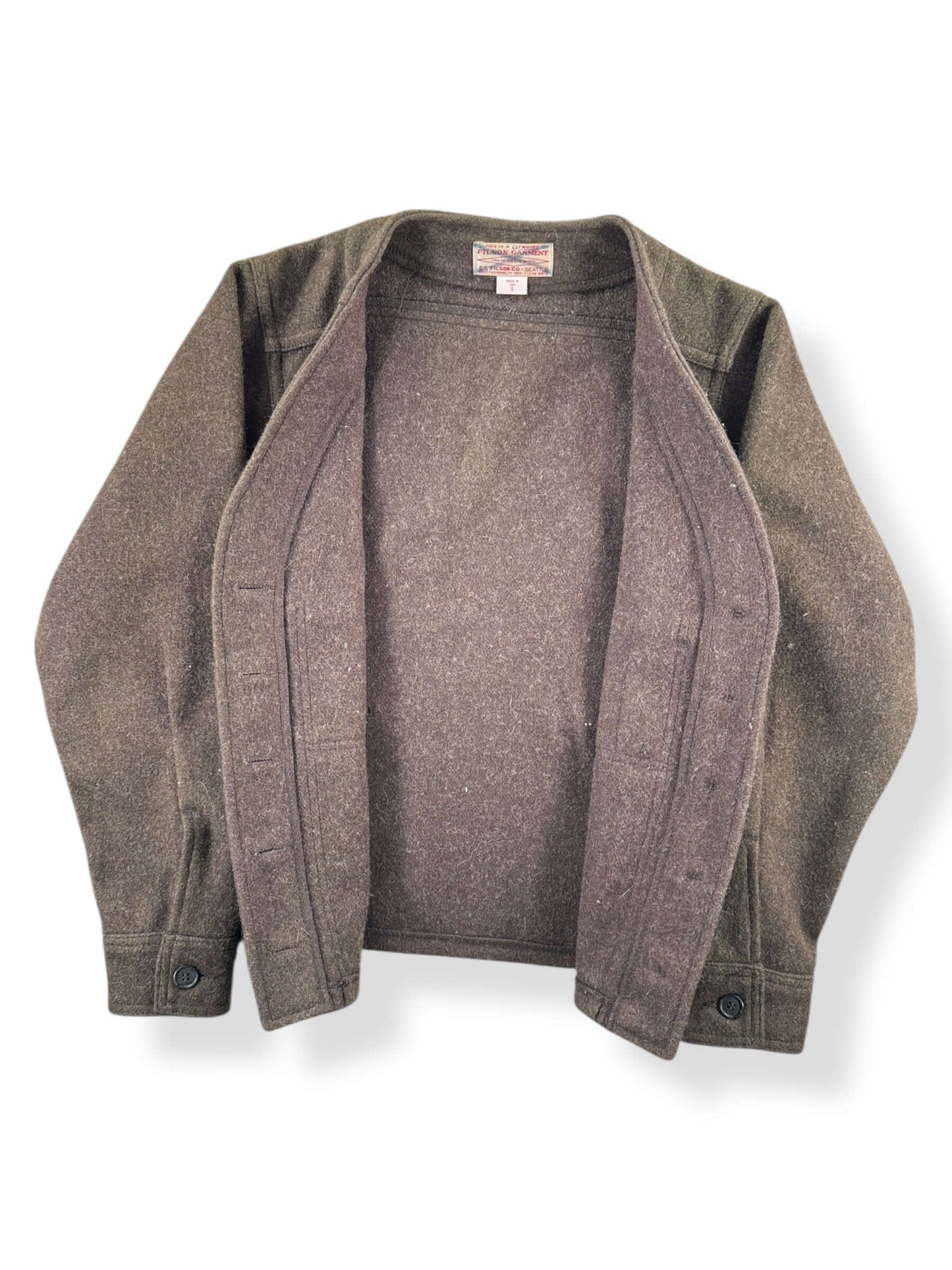 Inside of Filson Wool Liner SZ S