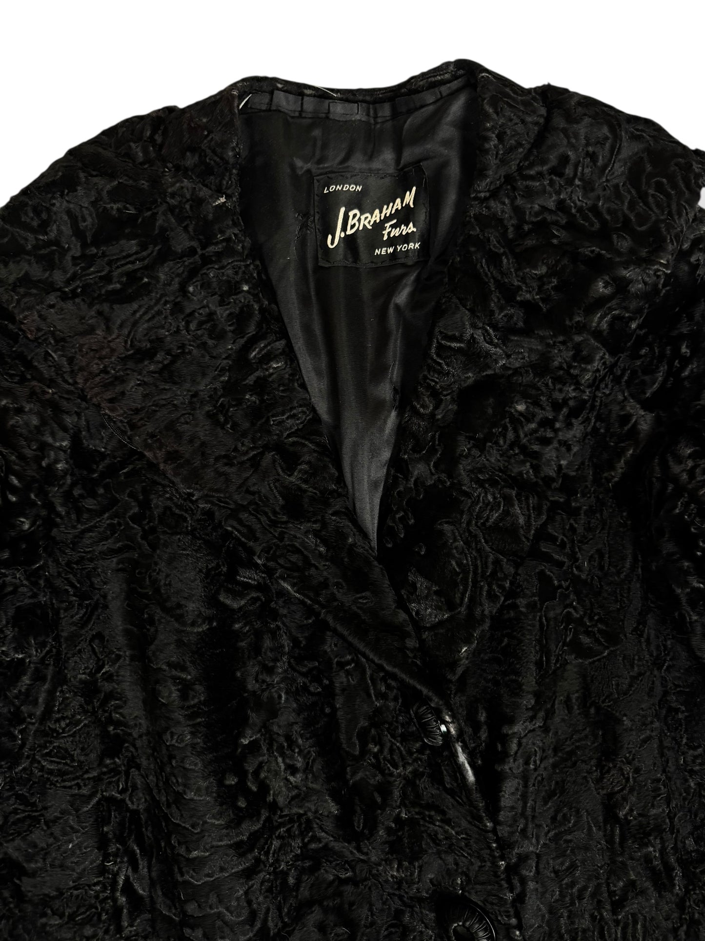 1950s J. Braham Lamb's Fur Coat L-XL