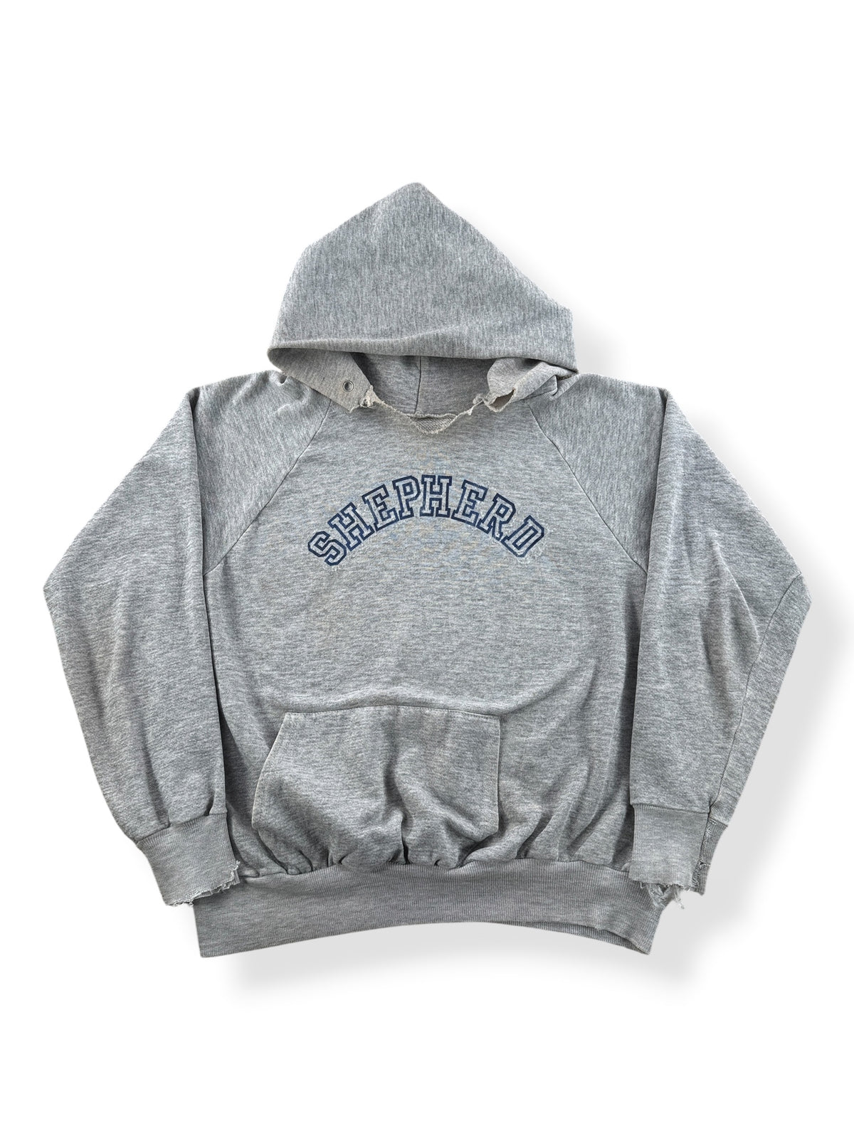 Front of Vintage Shepherd Thrashed Hoodie SZ XL (Fits L)