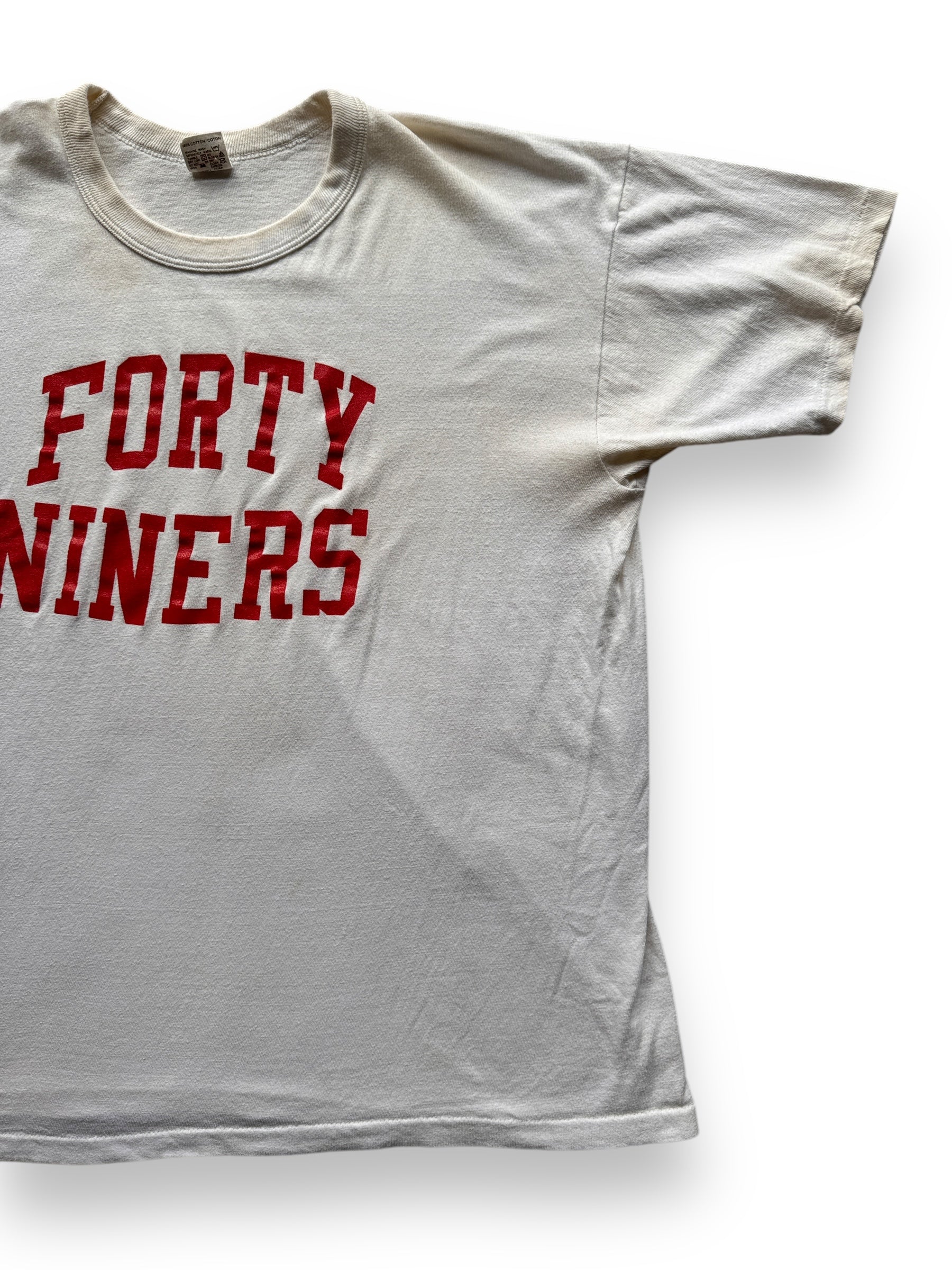 front left of Vintage Forty Niners Tee SZ XL