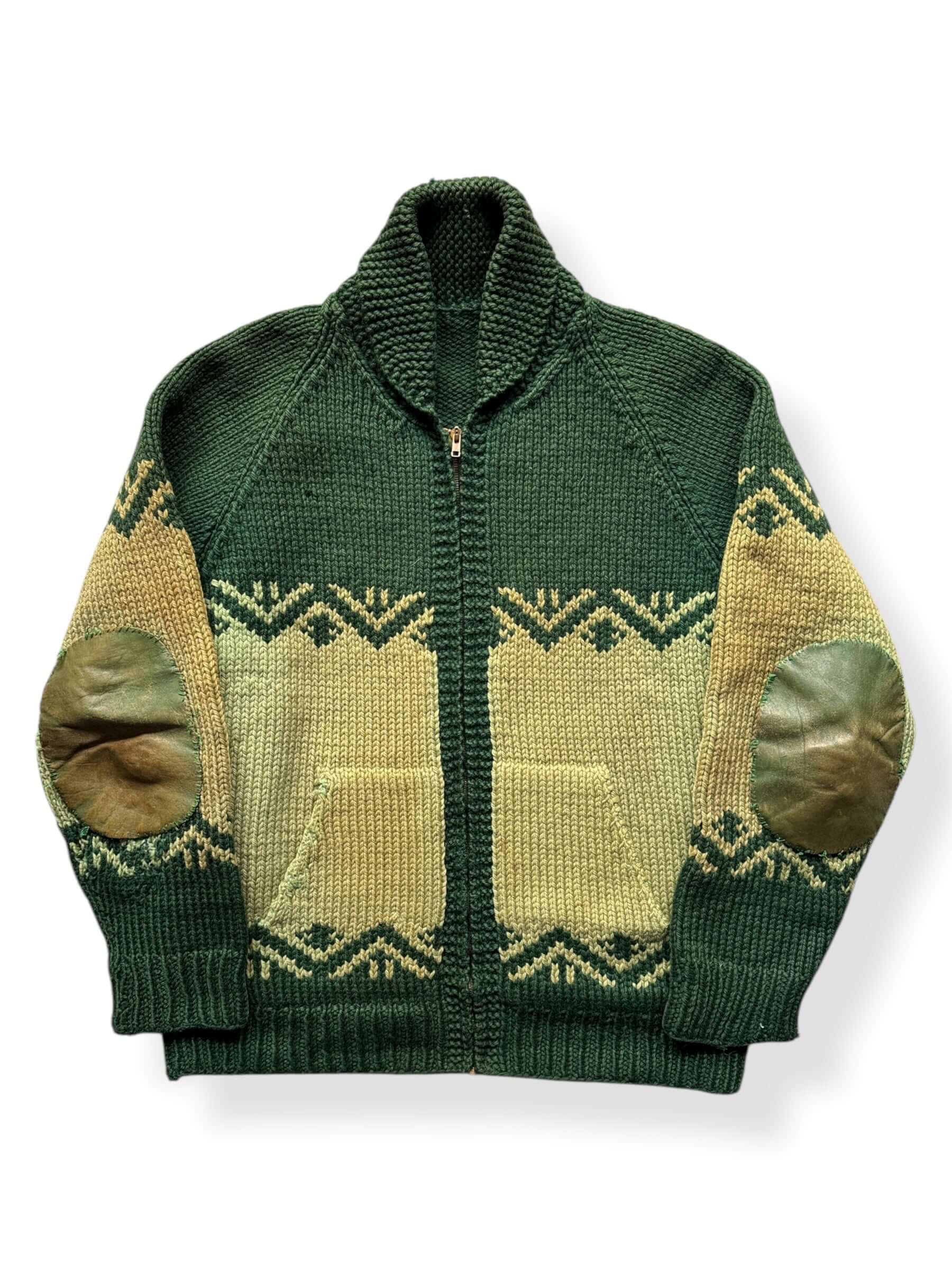 Front of Vintage Heavy Duty Handmade Cowichan Style Sweater