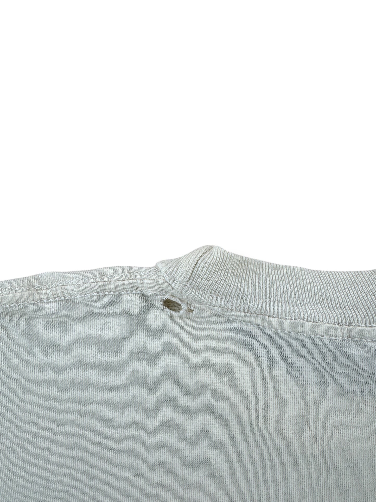 Hole on Vintage Boston MBTA Subway Tee SZ L