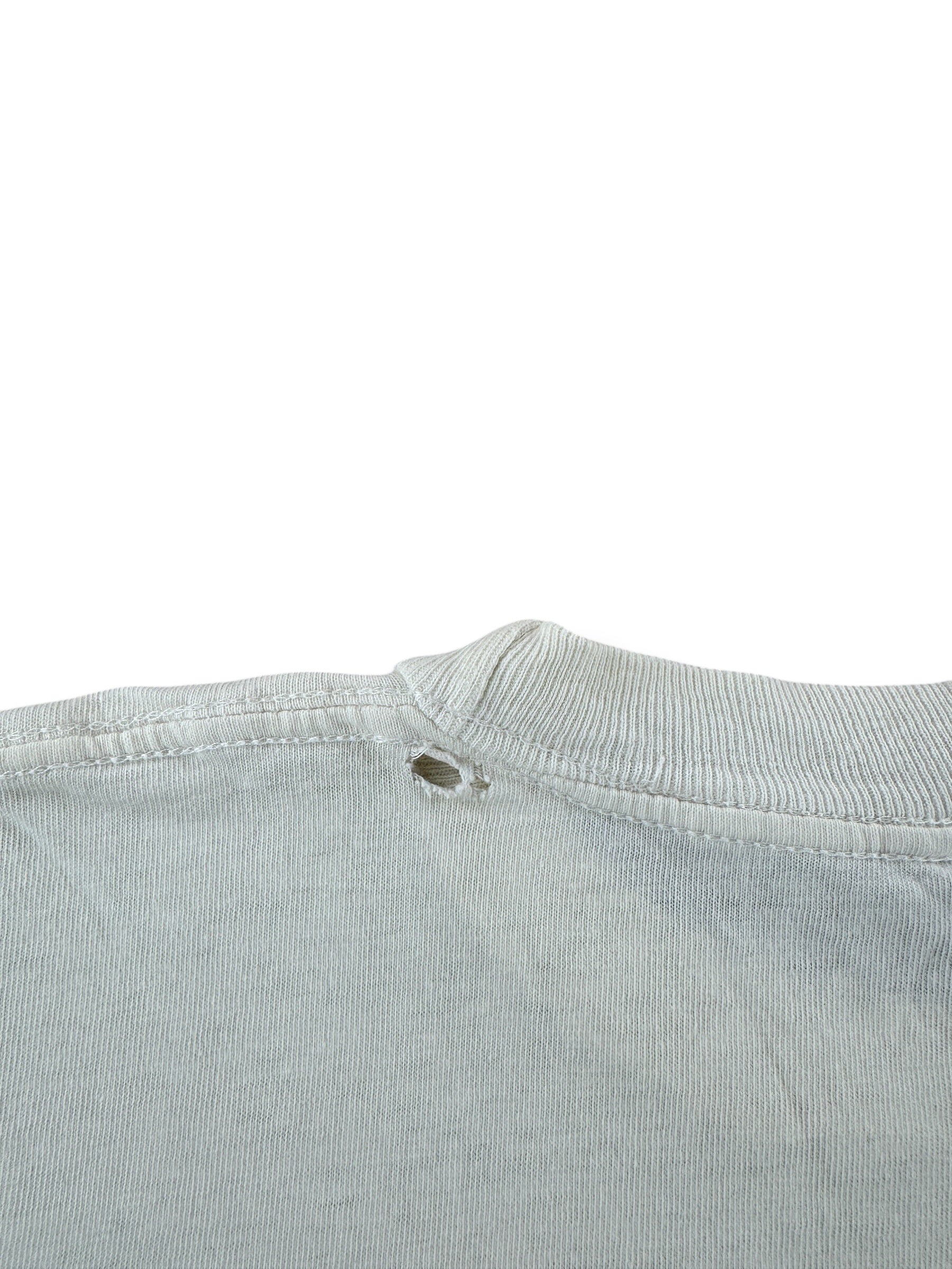 Hole on Vintage Boston MBTA Subway Tee SZ L