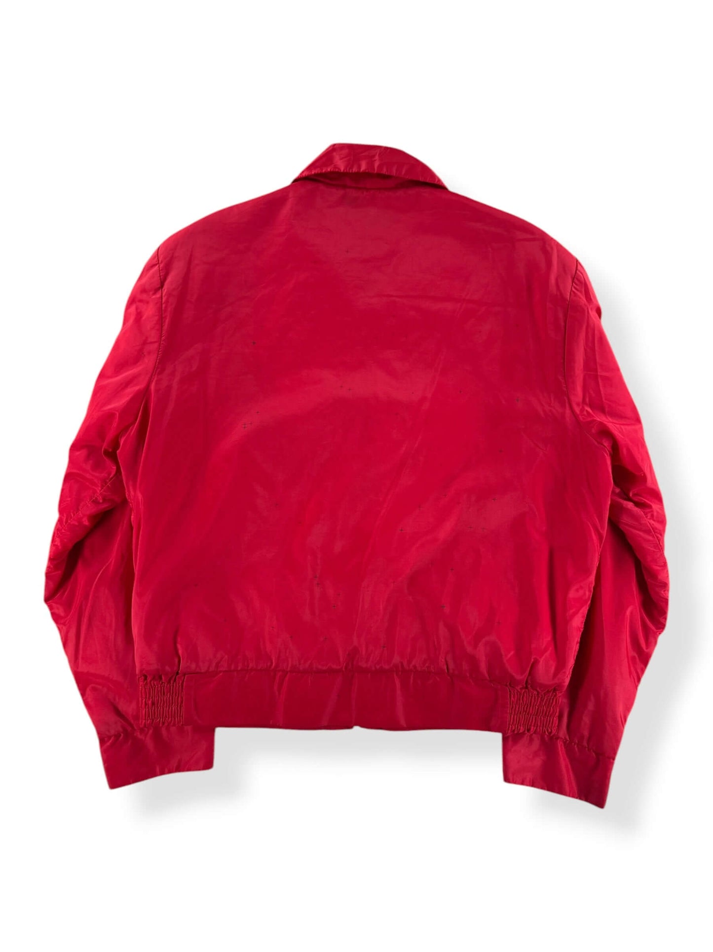 Back of Vintage 60s Red Blue Bell Zip Jacket SZ 42