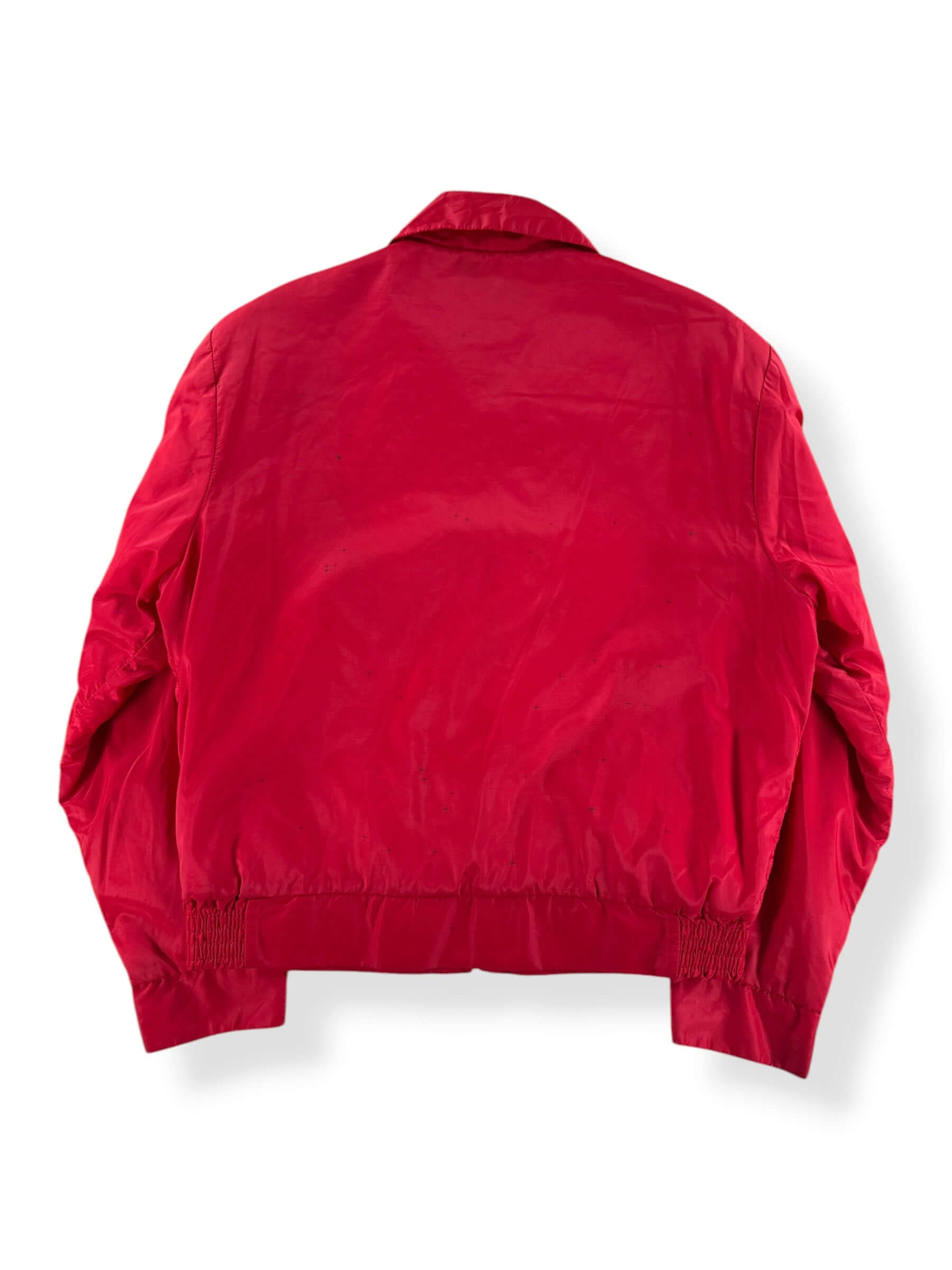 Back of Vintage 60s Red Blue Bell Zip Jacket SZ 42